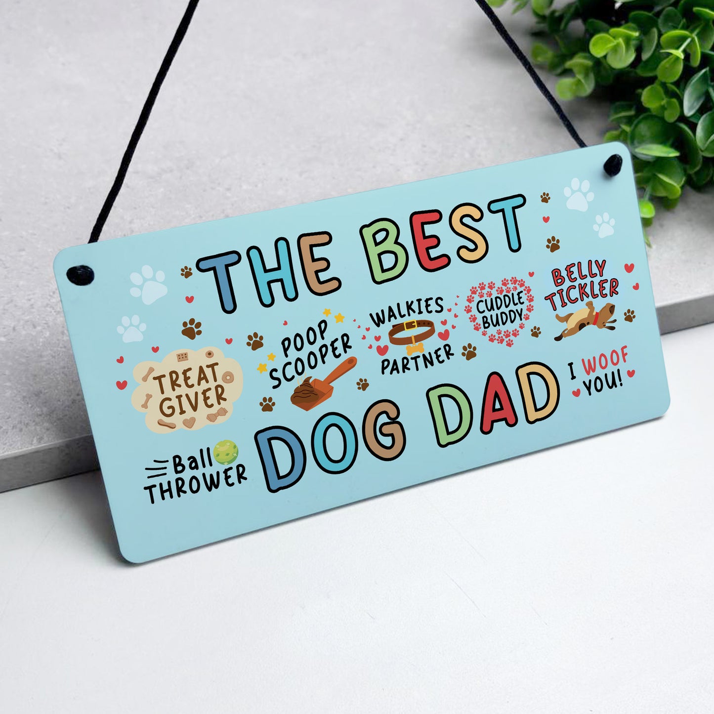 Funny Fathers Day Birthday Gift For The Best Dog Dad Gift Woof