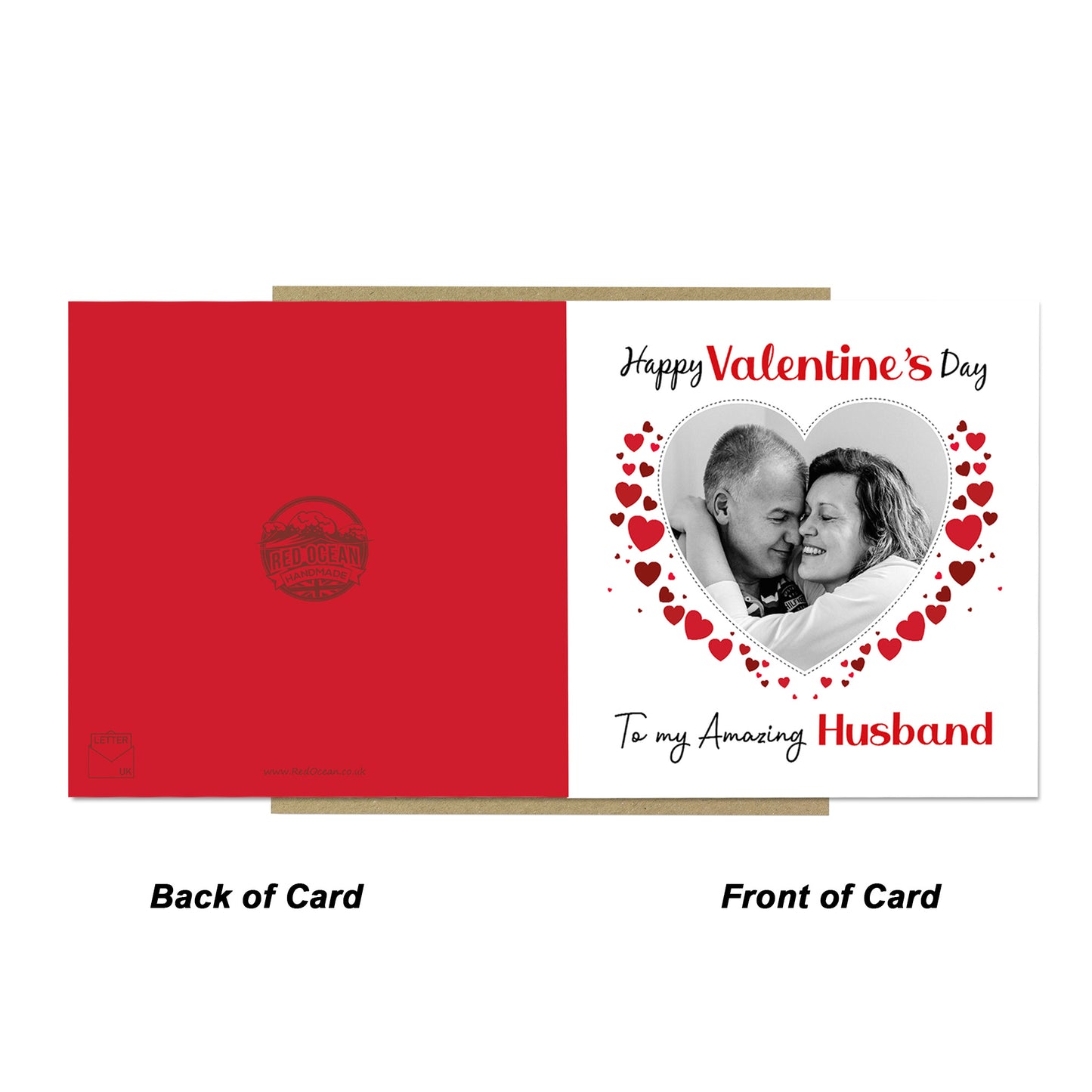 Valentines Day Personalised Photo Valentines Day Card To Husband