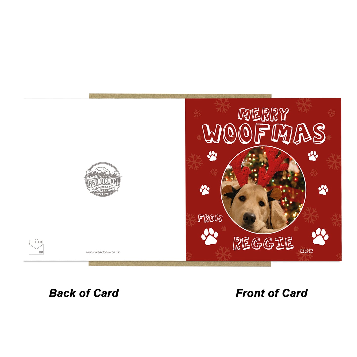 Funny Christmas Card From Dog Puppy MERRY WOOFMAS Card For Mum