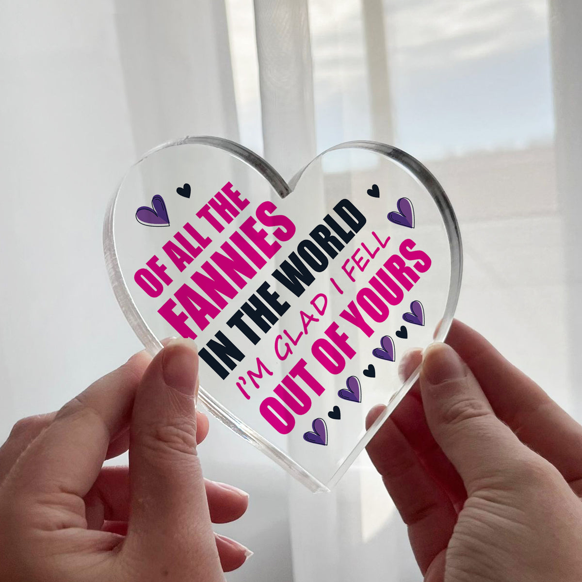 Funny Gift For Mum For Christmas Birthday Acrylic Heart Plaque