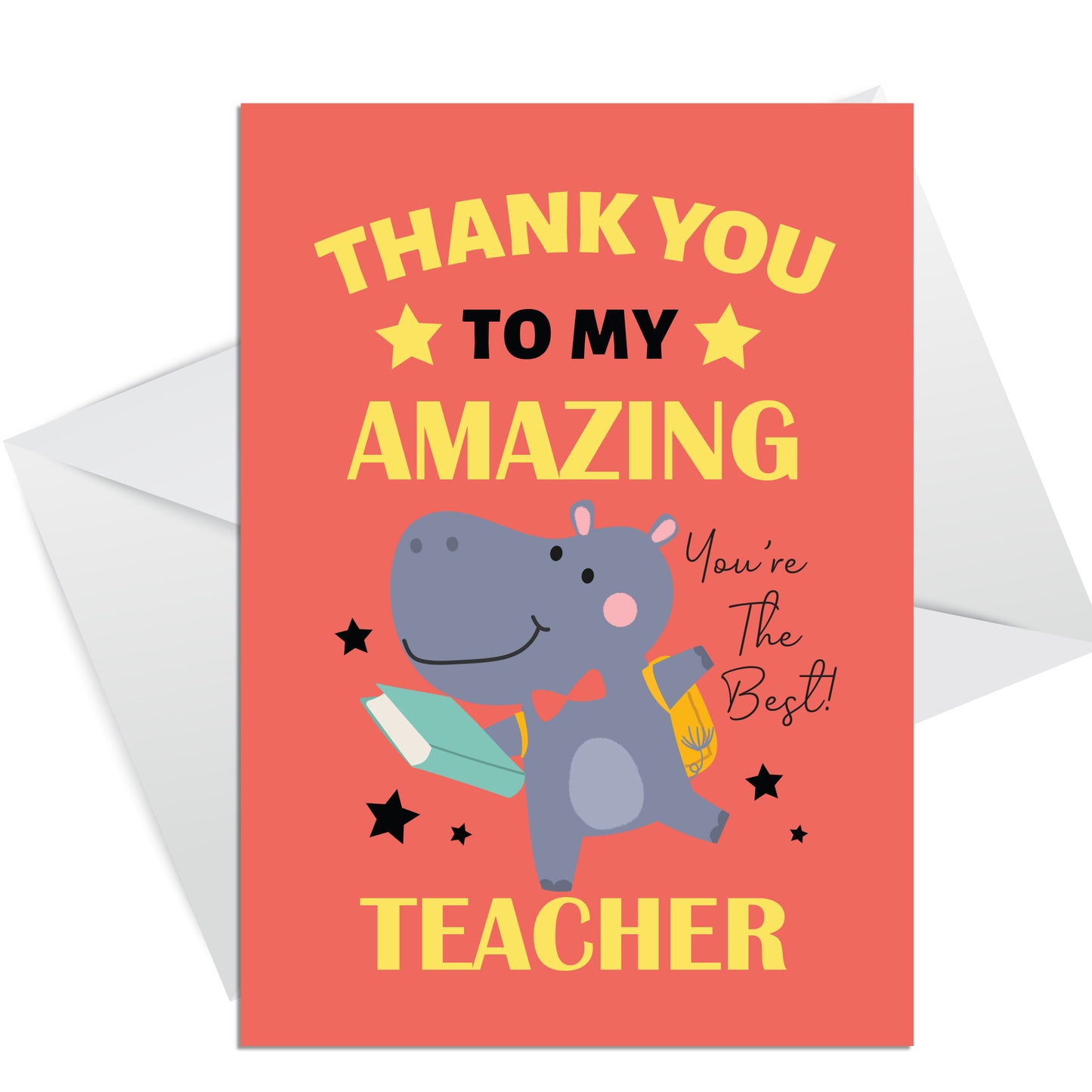 Teacher Thank You Cards Multipack of 6 Greeting Cards Pack