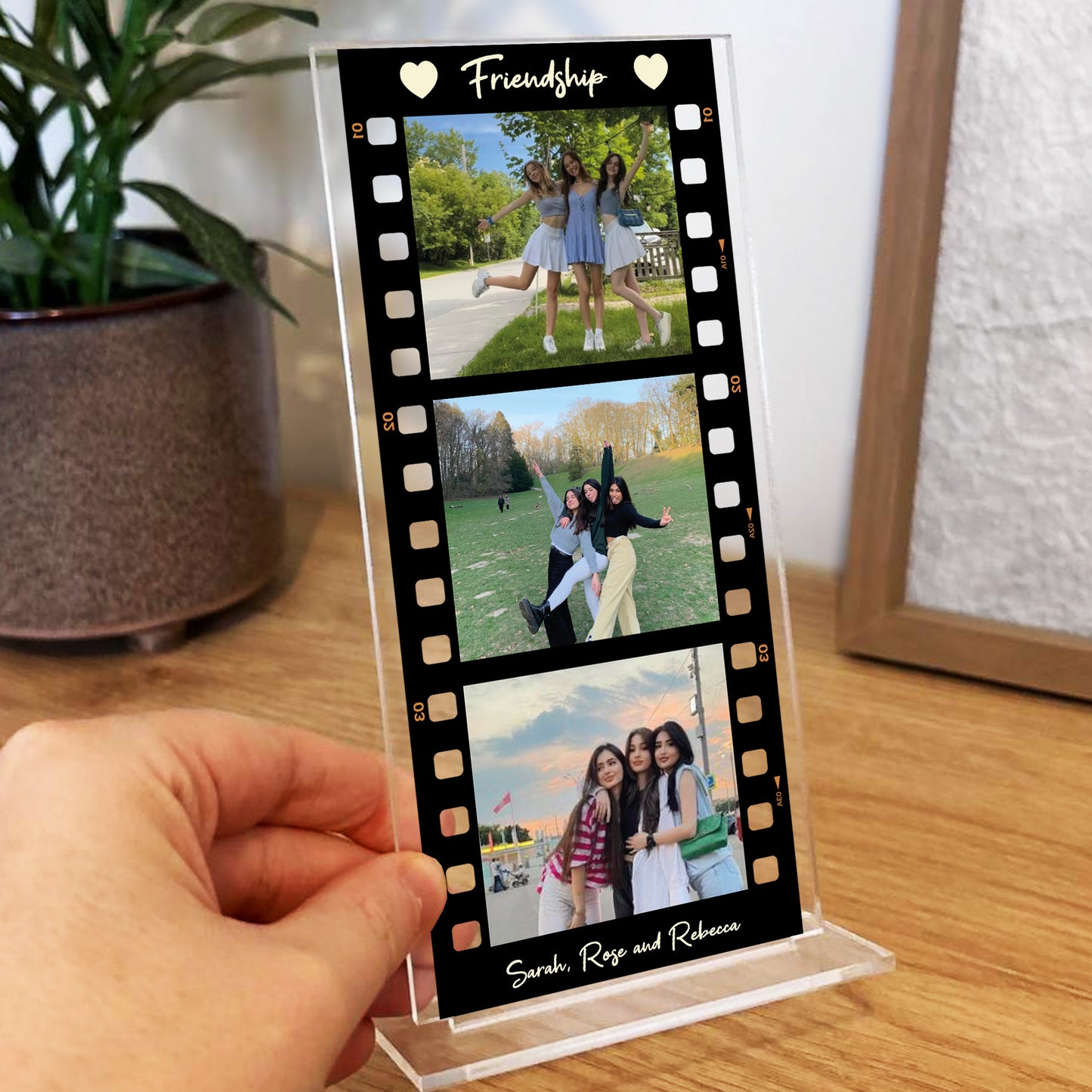 Personalised Gift For Best Friend Freestanding Photo Plaque