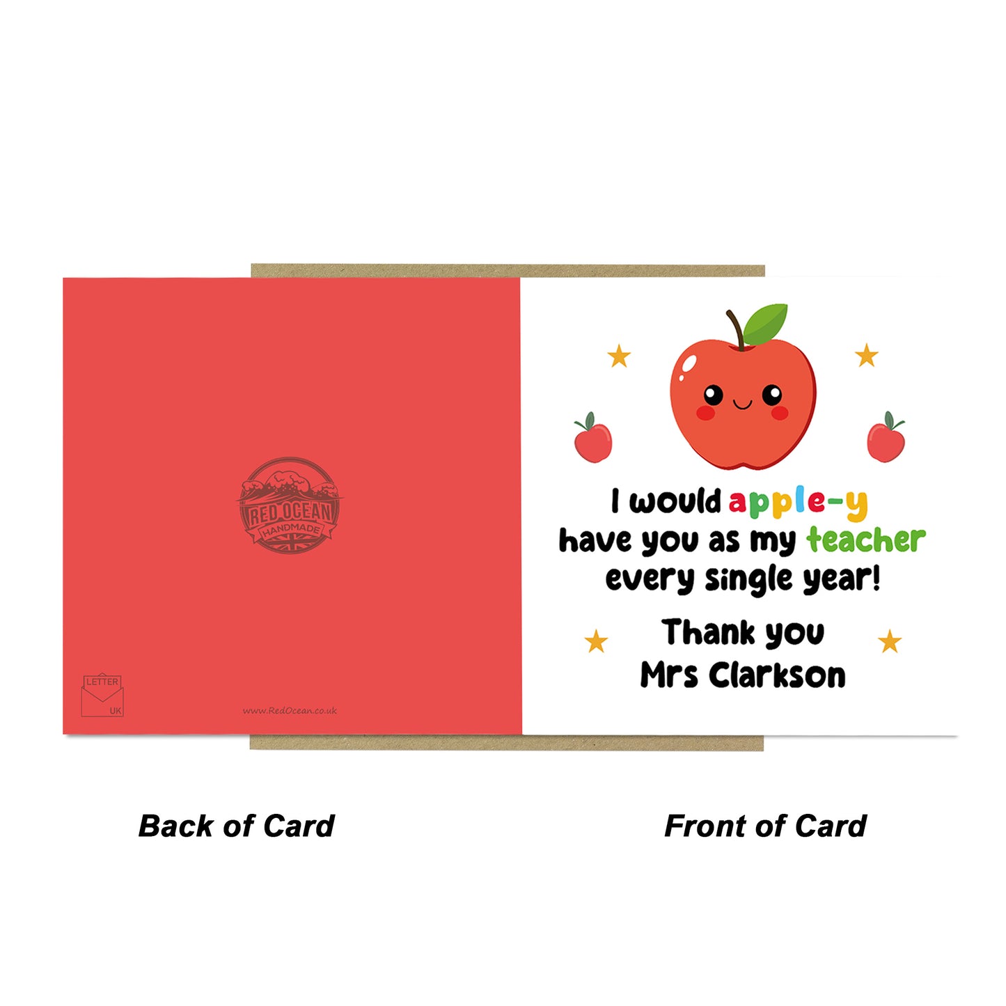 Funny Thank You Card For Teacher Appley Have You As My Teacher