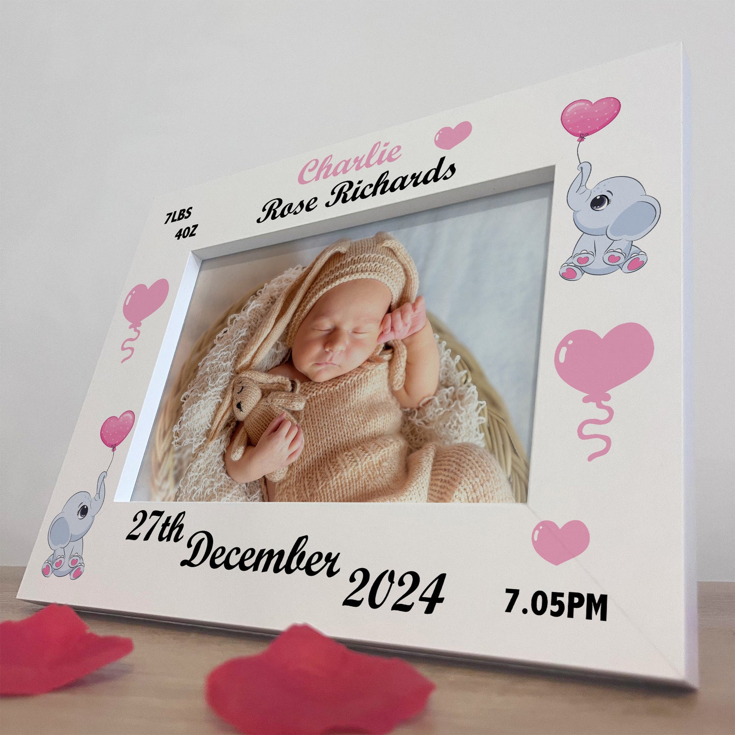 Personalised Baby Gift Photo Frame Birth Details Nursery Decor