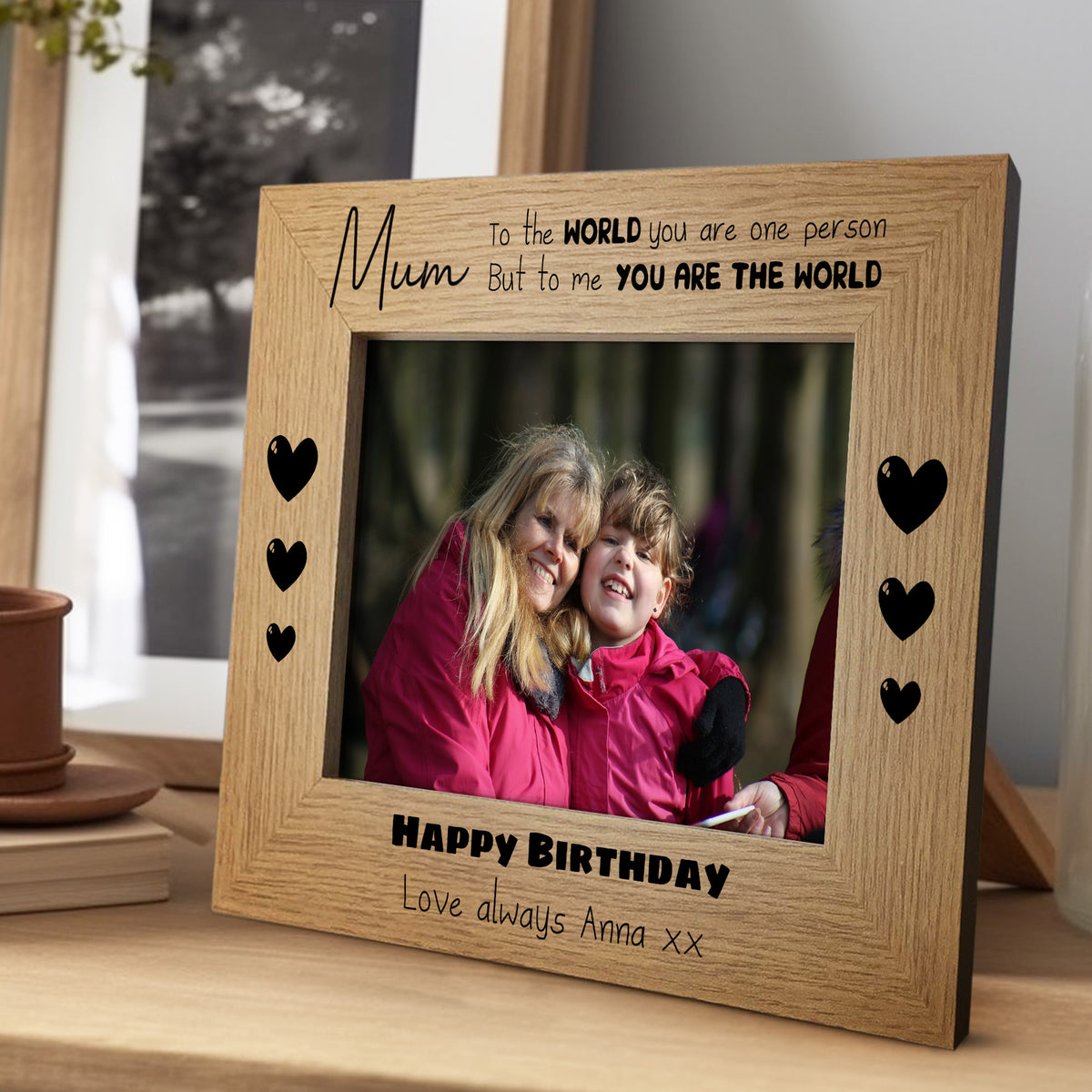 Personalised Mum Birthday 7x5 Photo Frame Gifts From Daughter