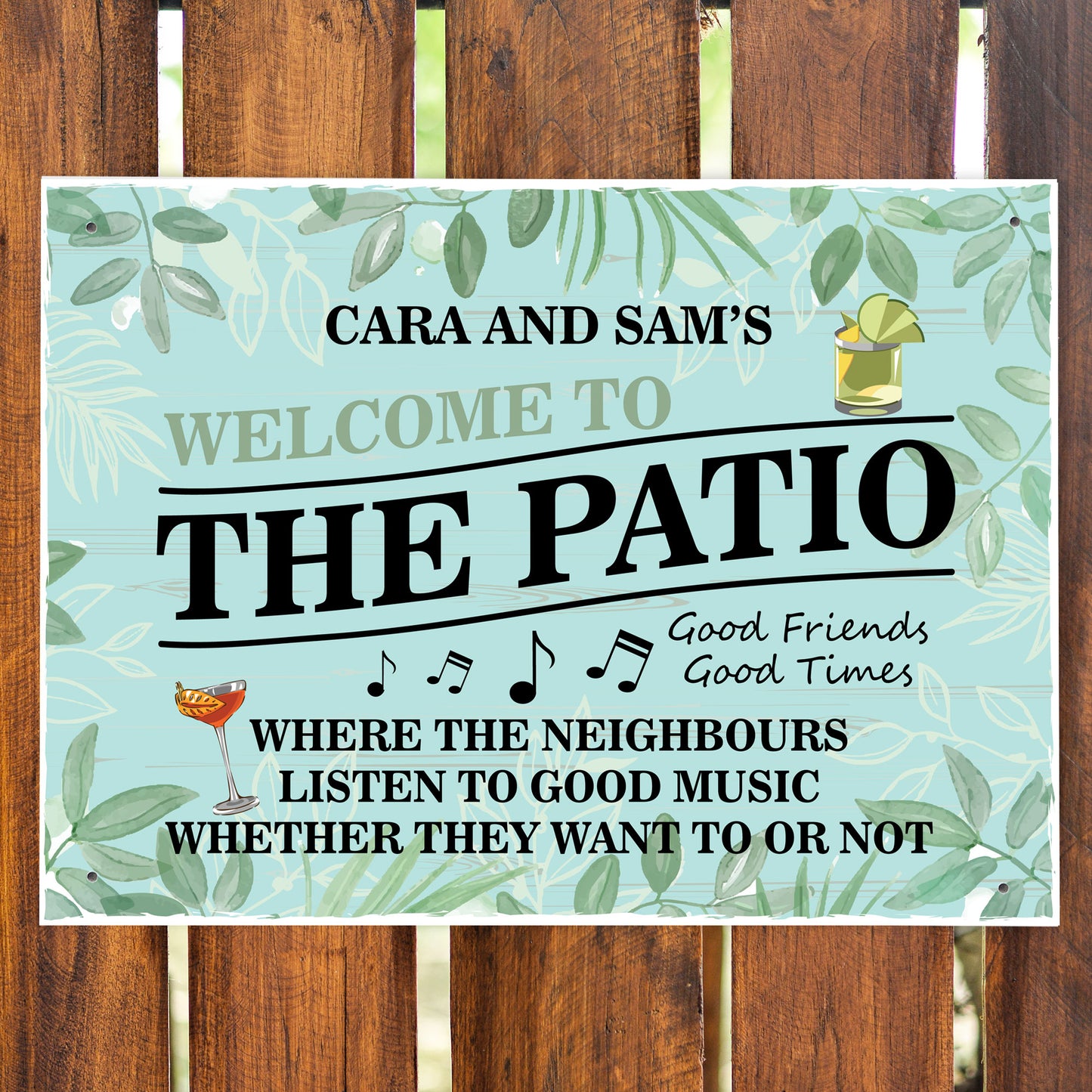 Personalised Welcome To The Patio Sign Garden Signs And Plaques