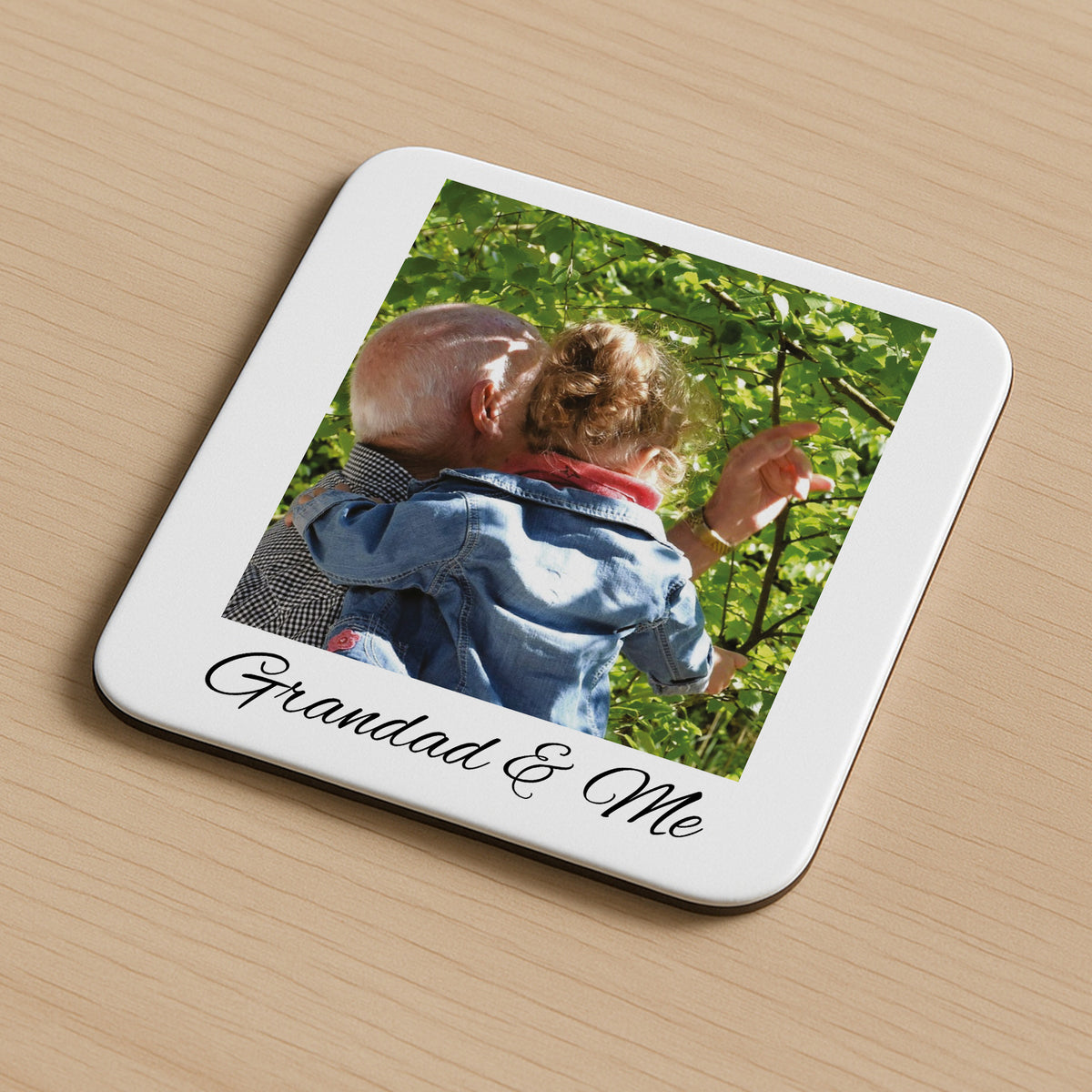 Personalised Grandad Gift Grandad And Me Photo Coaster Gift