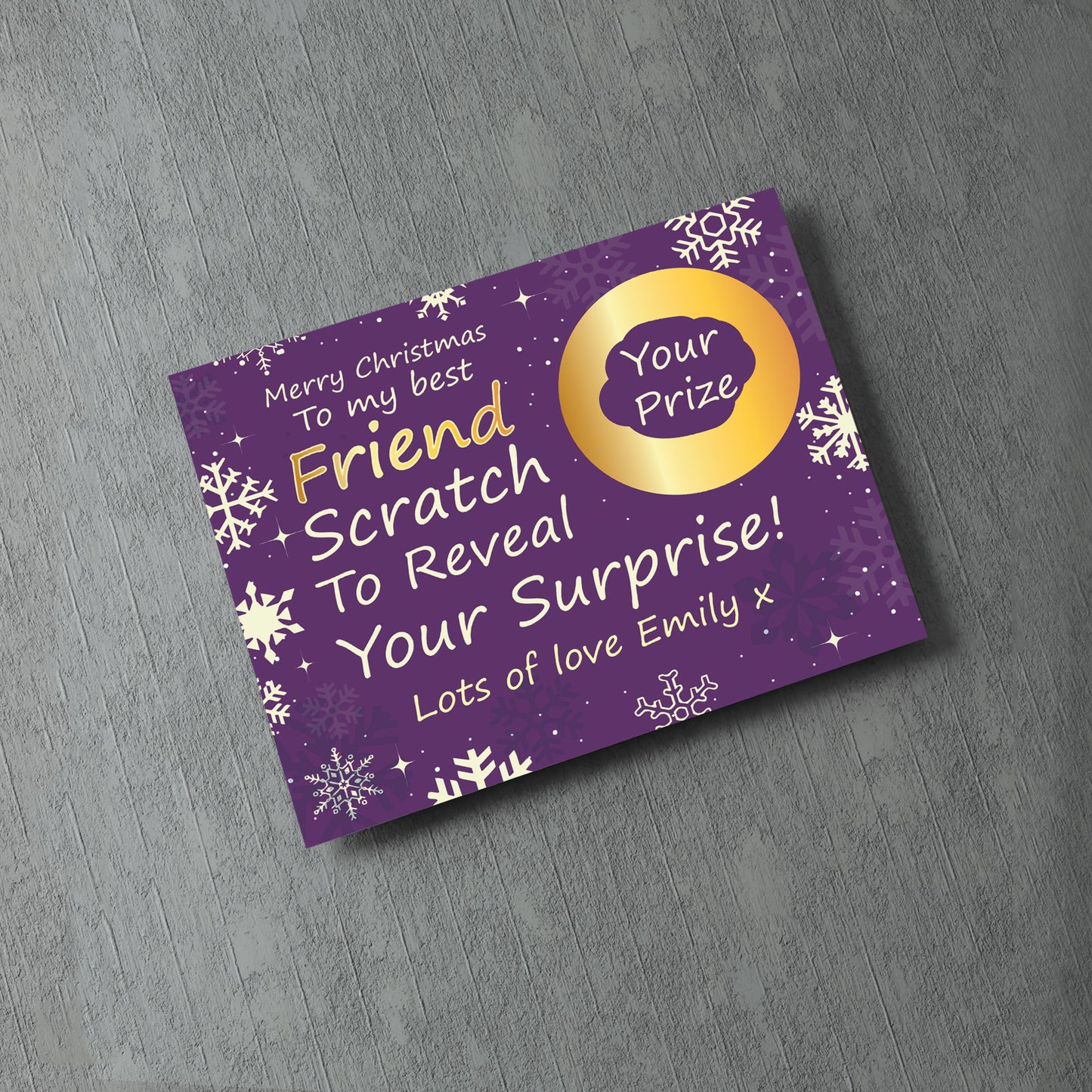 Personalised Best Friend Christmas Scratch Reveal Card Surprise