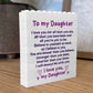 Daughter Sentimental Gift Poem Building Block Daughter Gift Idea