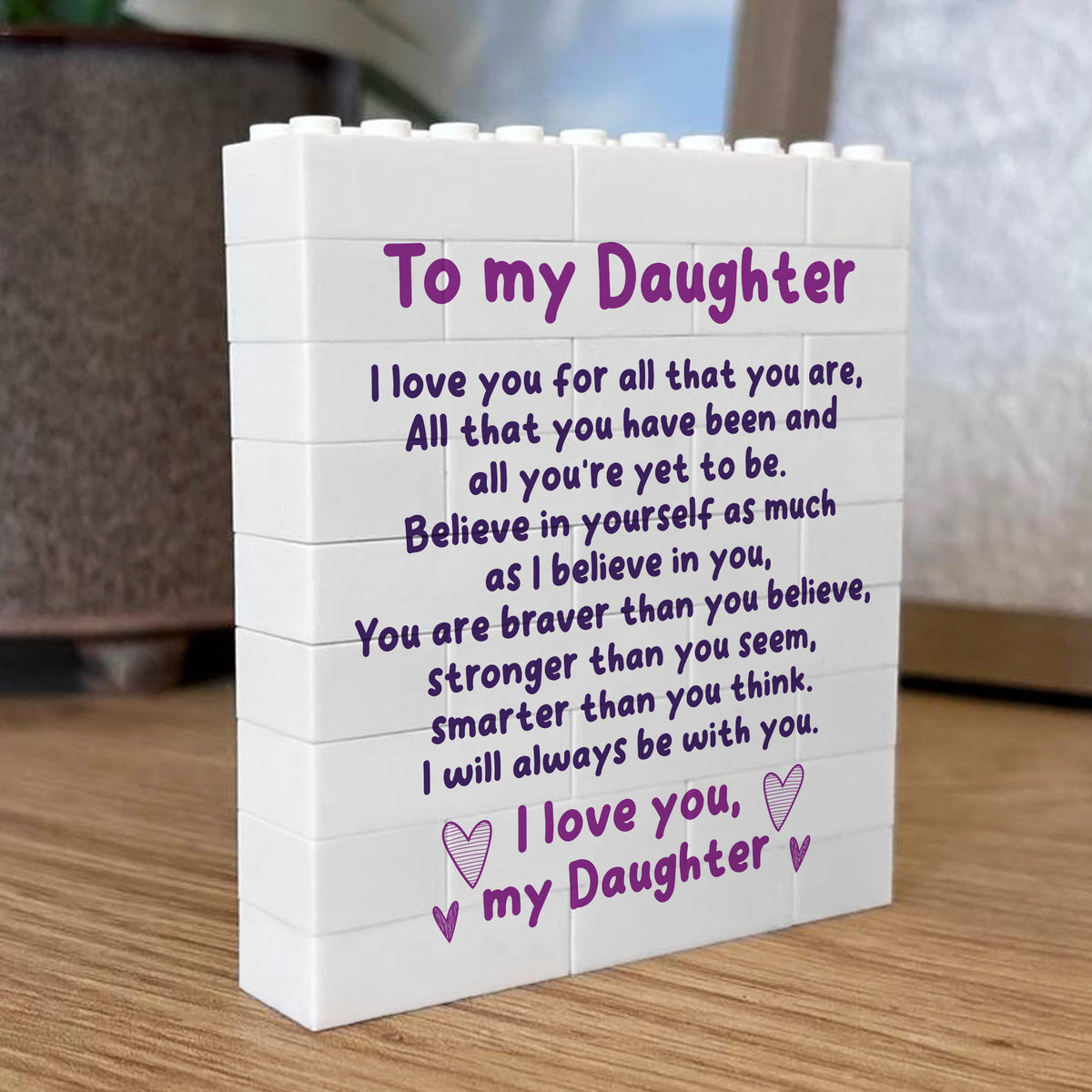 Daughter Sentimental Gift Poem Building Block Daughter Gift Idea
