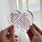 Mummy Gifts From Son Mother And Daughter Gifts Acrylic Heart