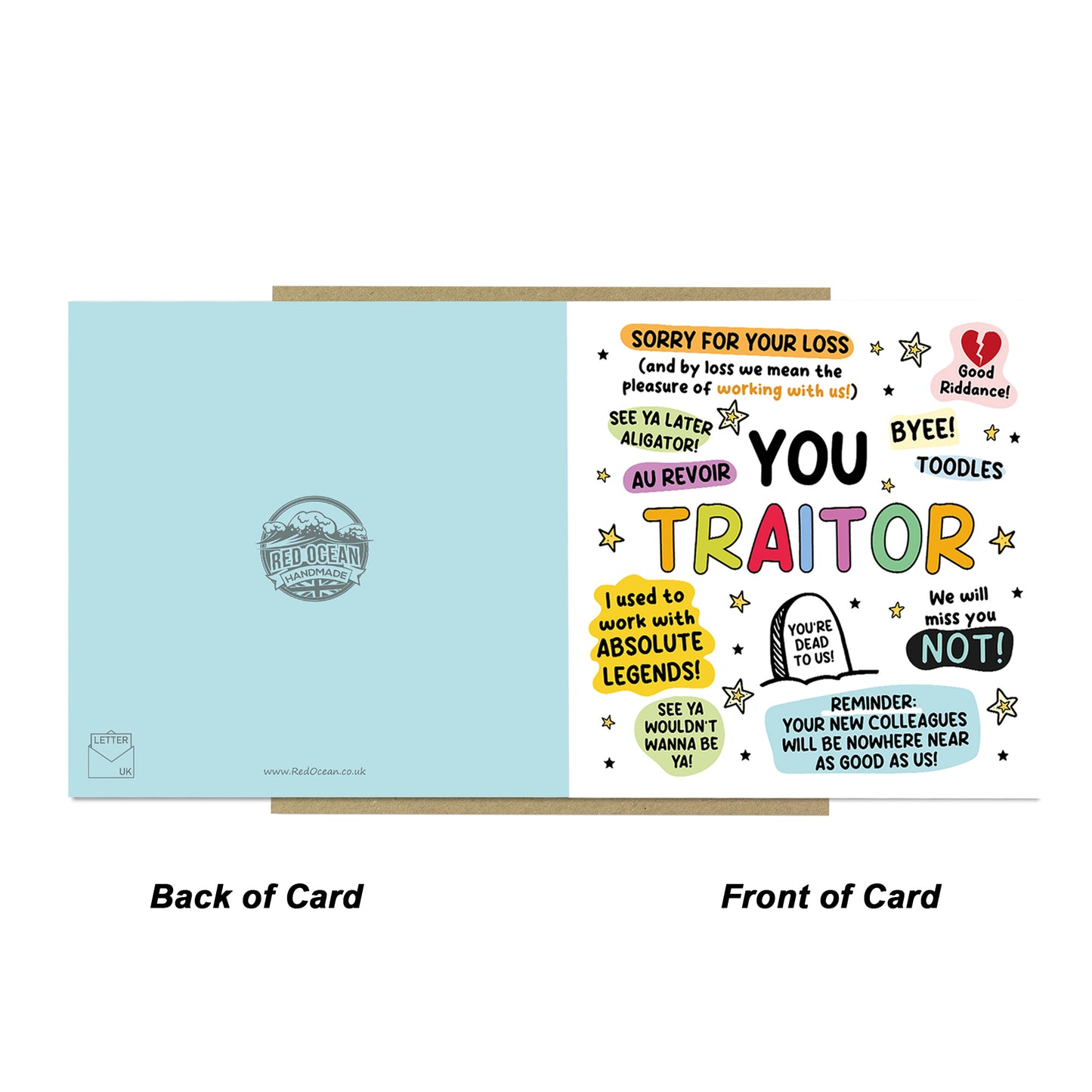Leaving Card, Card For New Job, New Job Card With Kraft Envelope