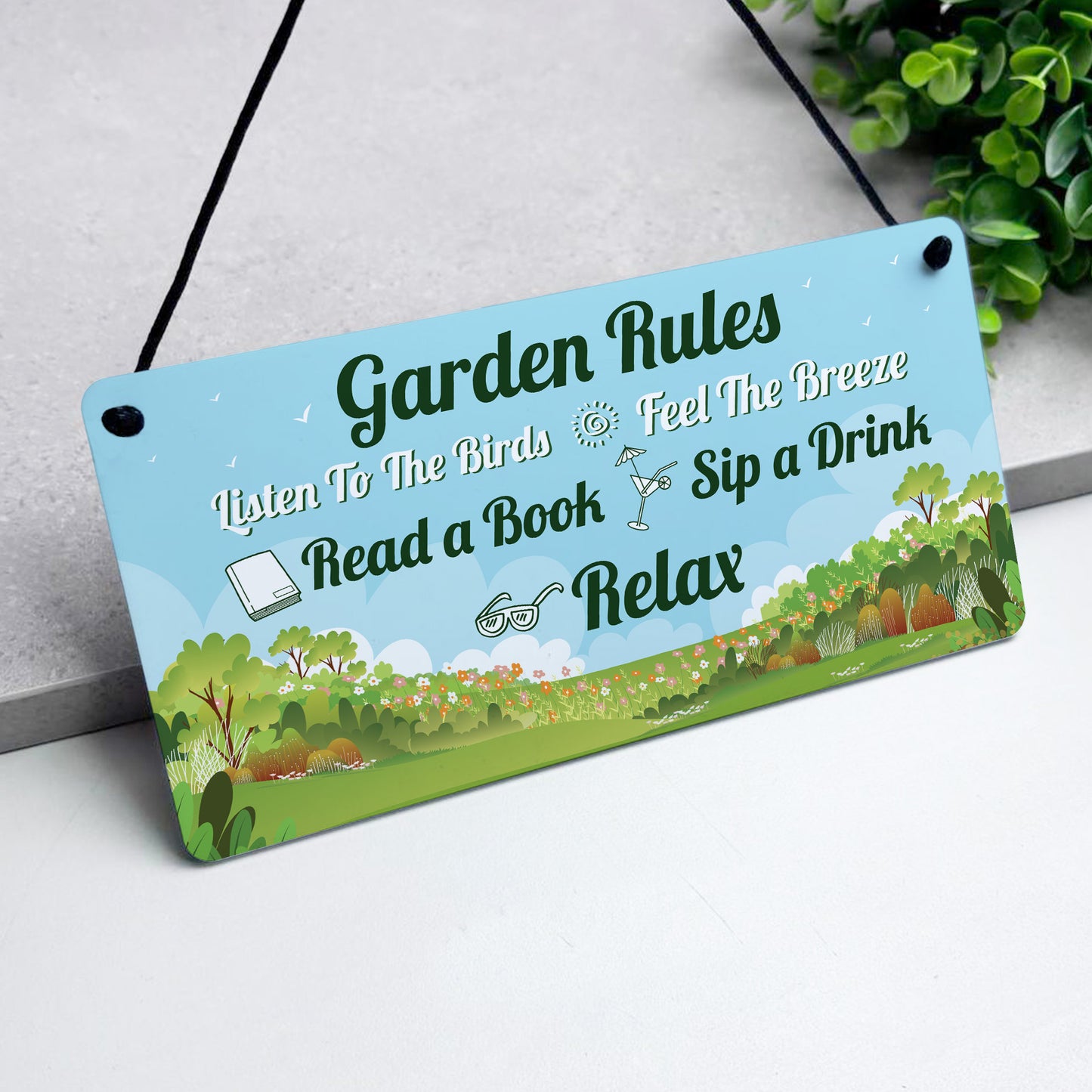 Novelty Garden Signs For Outdoor Cute Garden Rules Sign For Shed