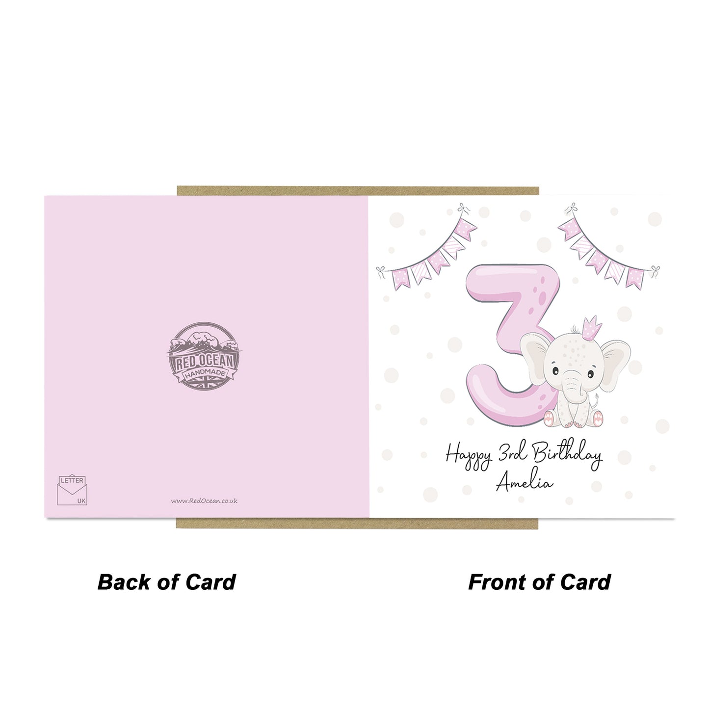Personalised 3rd Birthday Card For Girl Daughter 3rd Birthday