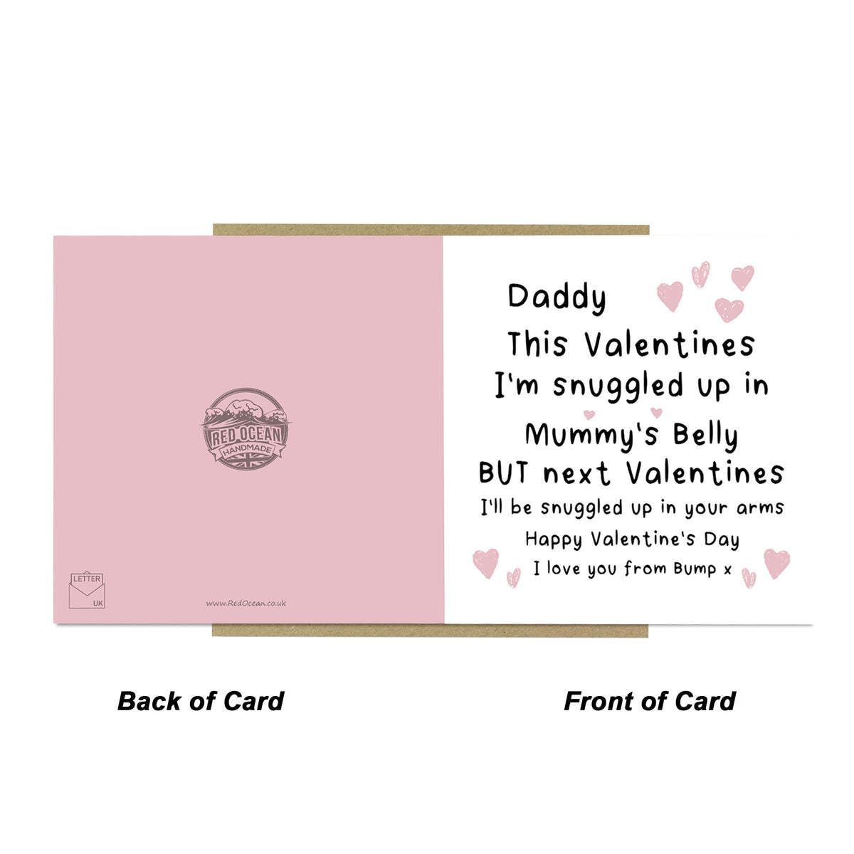 Valentines Card From Bump Daddy To Be Valentines Card
