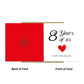 8th Anniversary Card For Husband Wife Boyfriend Girlfriend