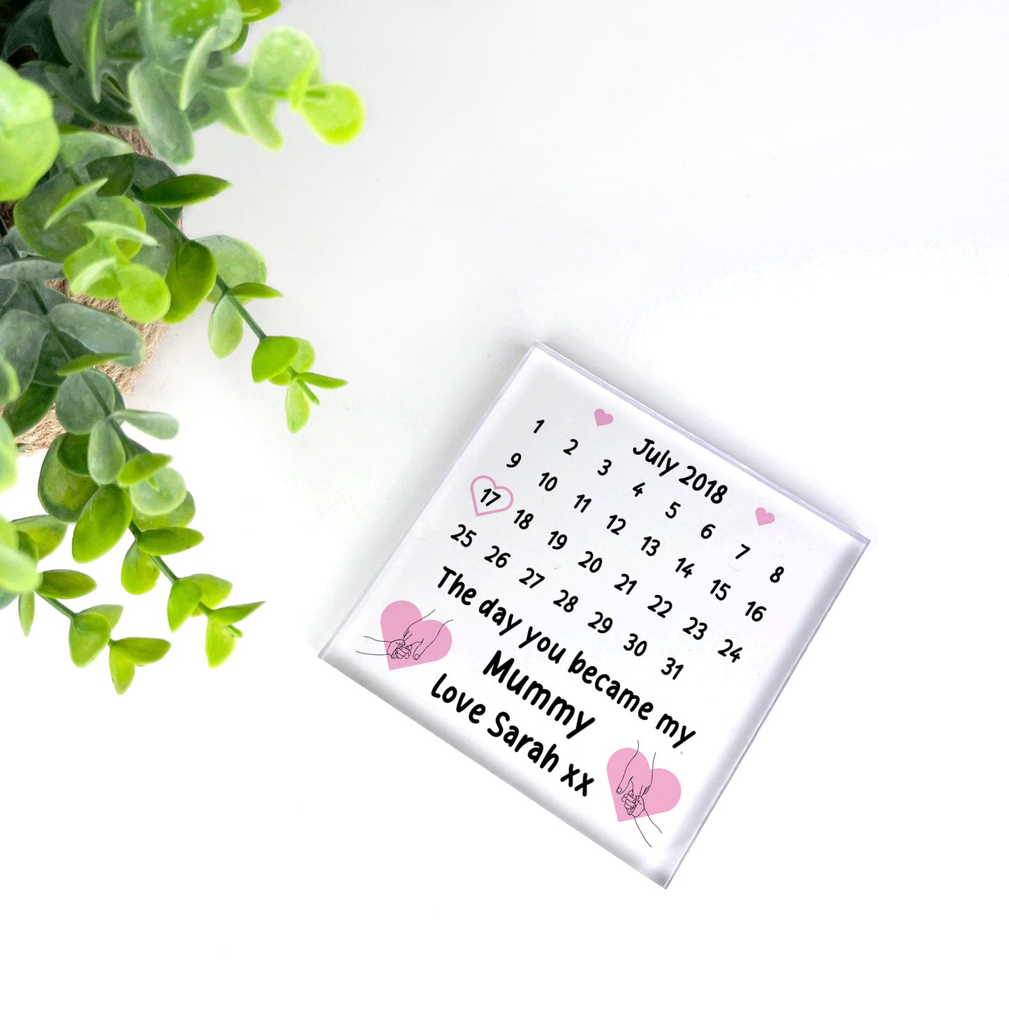 Personalised Day You Became My Mummy Gift from Daughter Son Baby