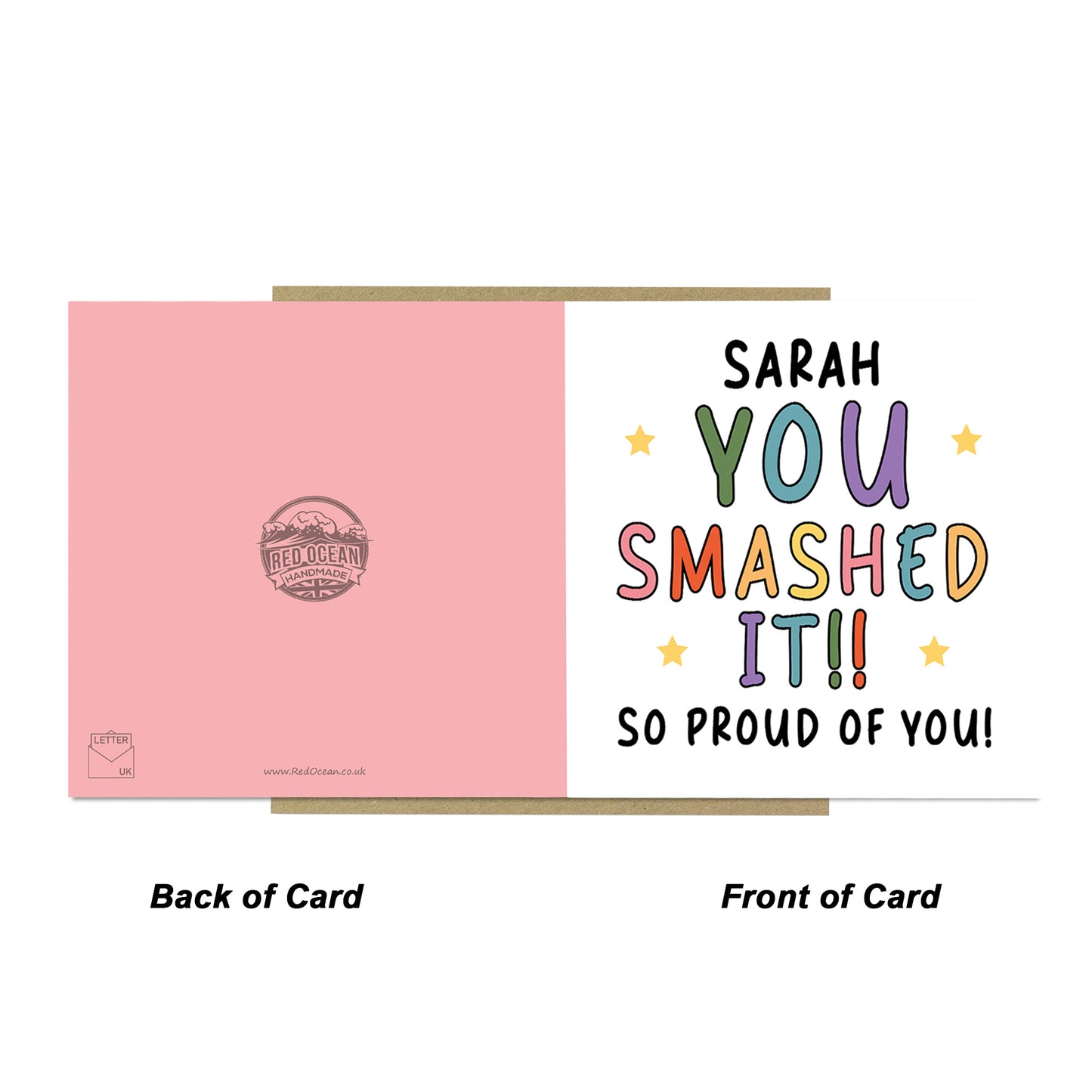 Personalised So Proud of You Card Passed GCSEs A-Levels Results