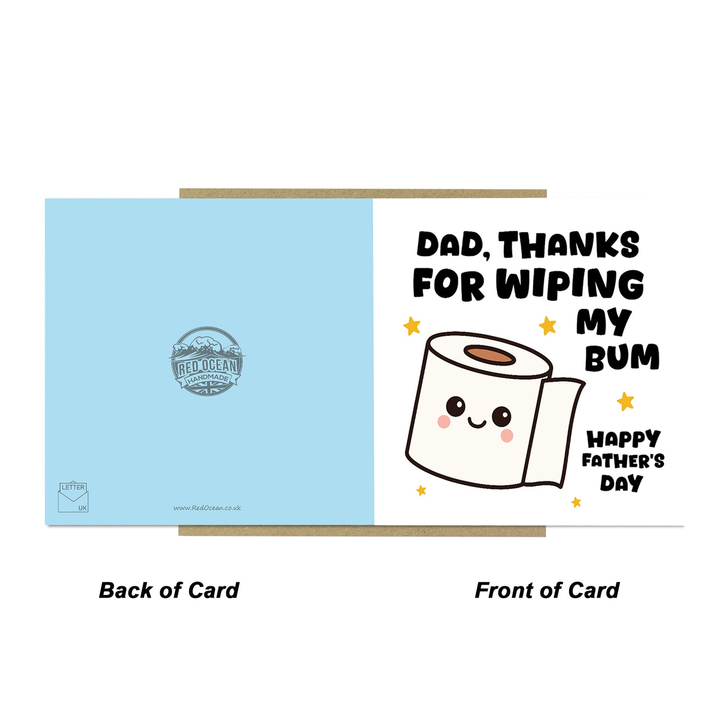 Funny Fathers Day Card For Dad Thanks For Wiping My Bum Card