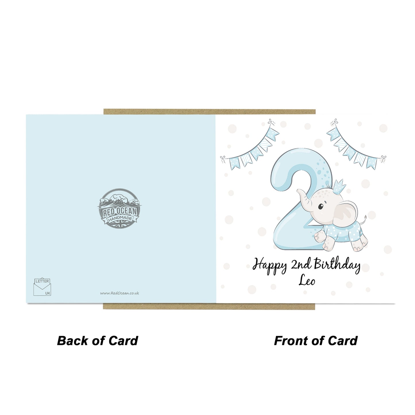 Personalised 2nd Birthday Card For Boy Son 2nd Birthday Card