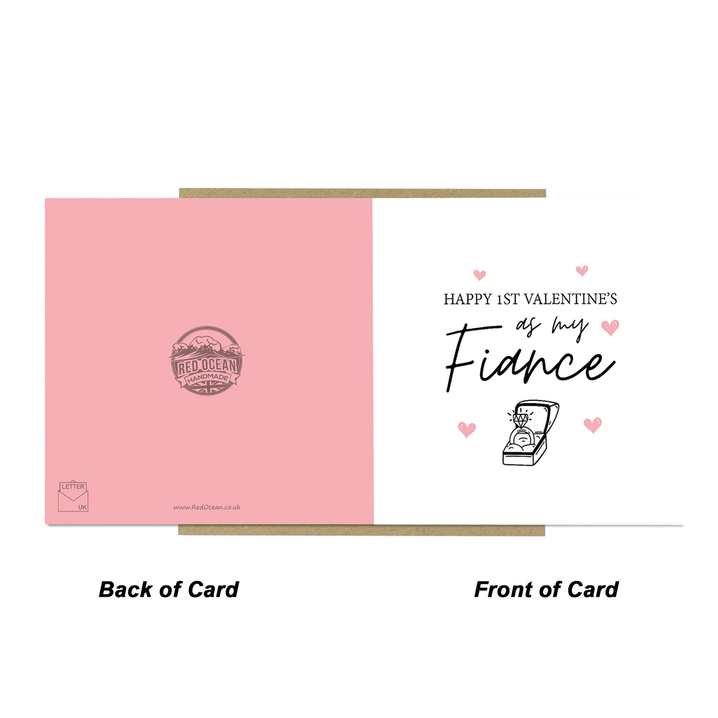 1st Valentines As My Fiance Card Fiance Valentines Card