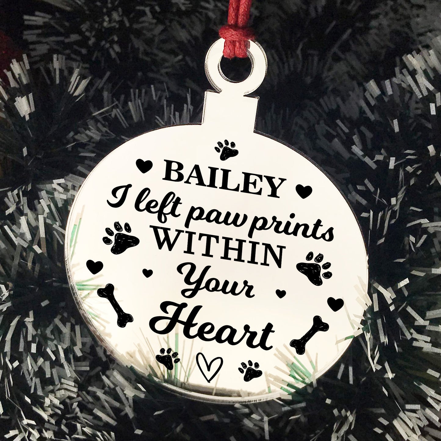 Dog Memorial Engraved Christmas Ornament Dog Memorial Gifts