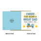 Cheers For Being A Great Dad Funny Fathers Day Card From Son