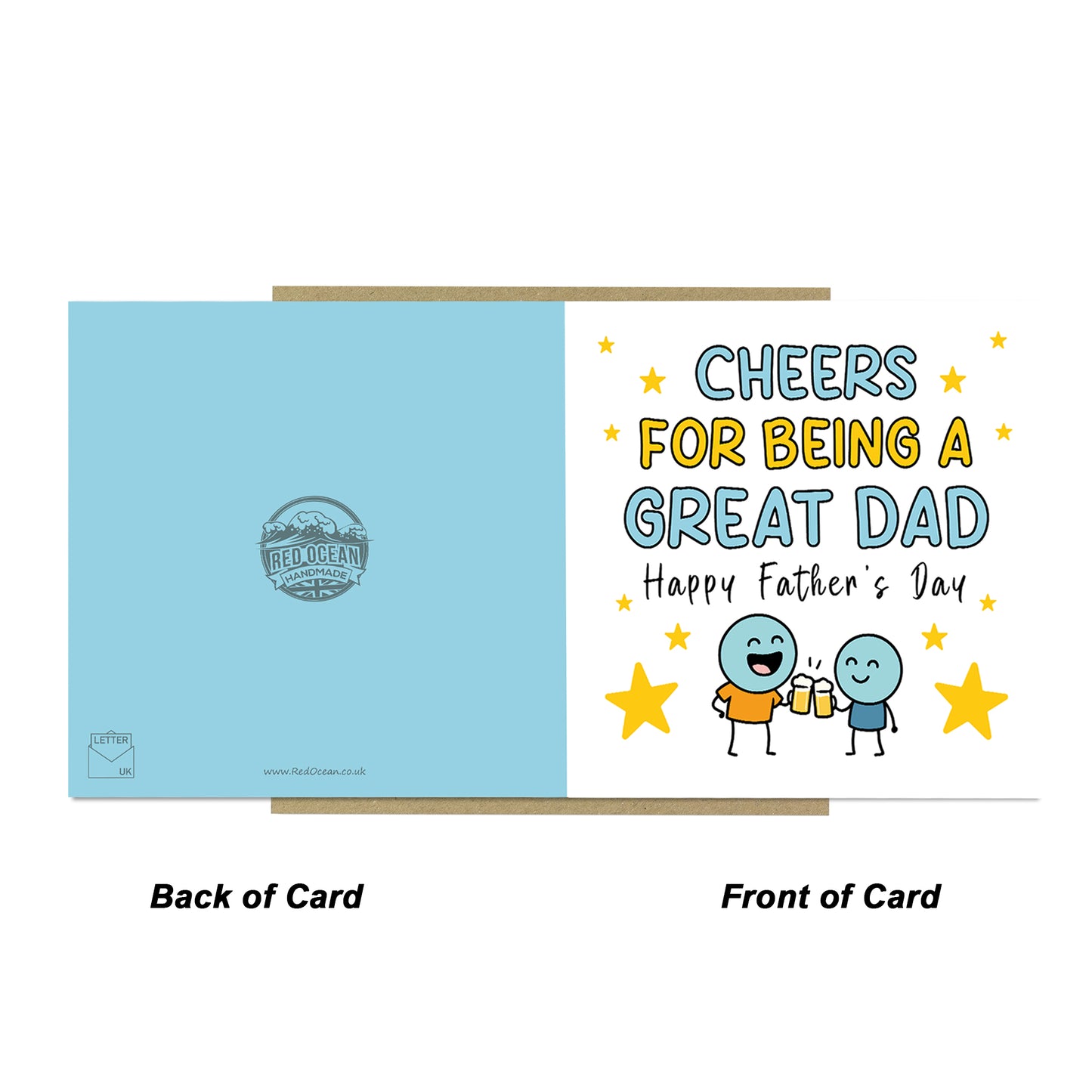 Cheers For Being A Great Dad Funny Fathers Day Card From Son