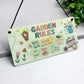 Garden Sign For Outside Hanging Beautiful Garden Rules Sign