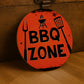 BBQ Zone Sign For Garden Acrylic BBQ Signs For Home Outside
