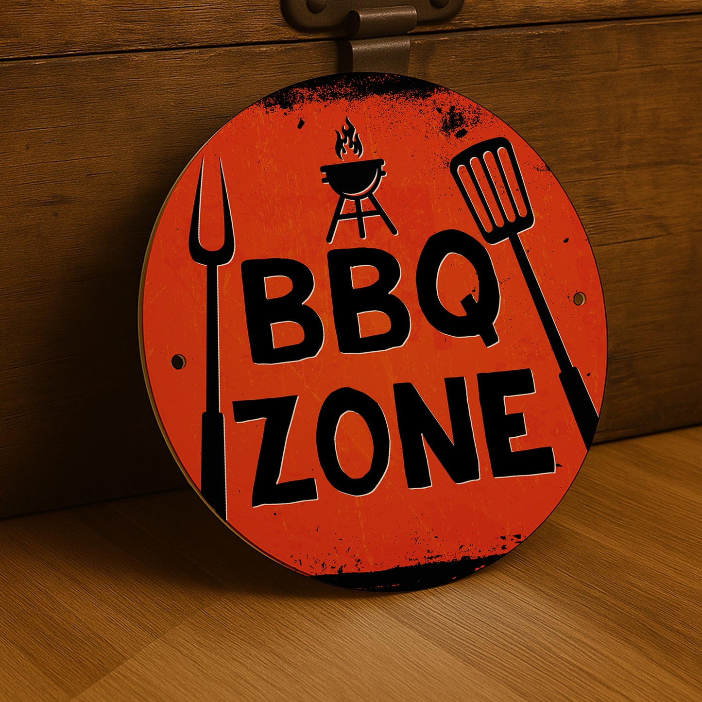 BBQ Zone Sign For Garden Acrylic BBQ Signs For Home Outside
