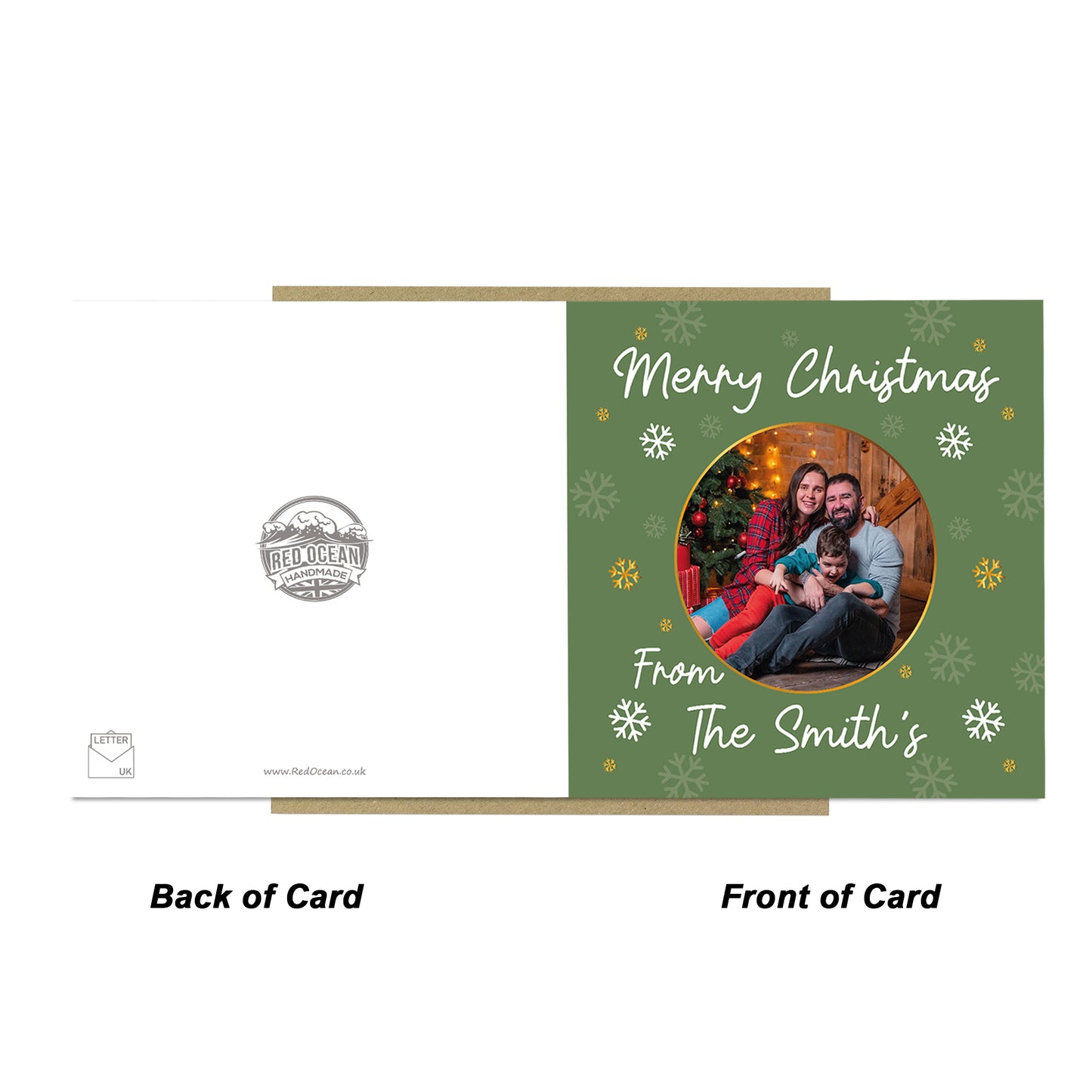Personalised Merry Christmas Card For Family and Friends