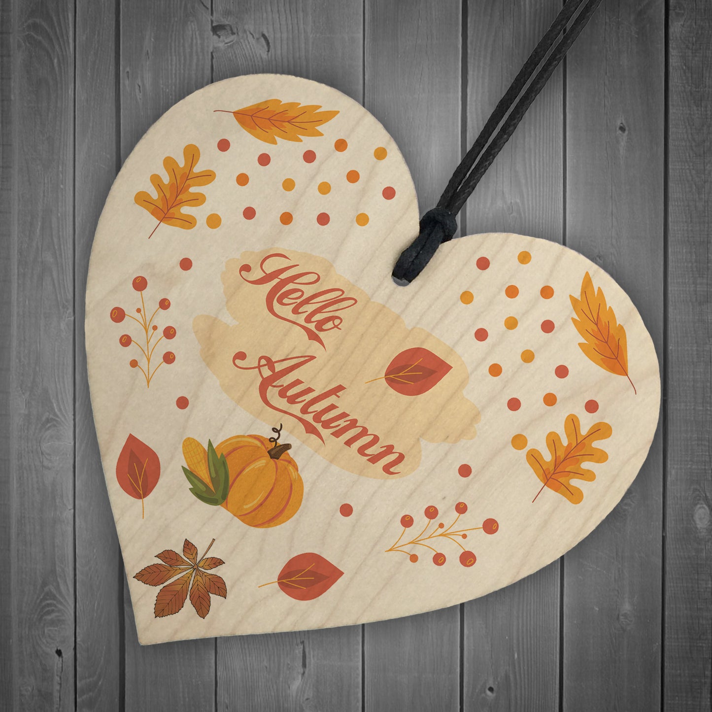 Autumn Room Decor Hello Autumn Sign Hello Autumn Gift Wood Sign