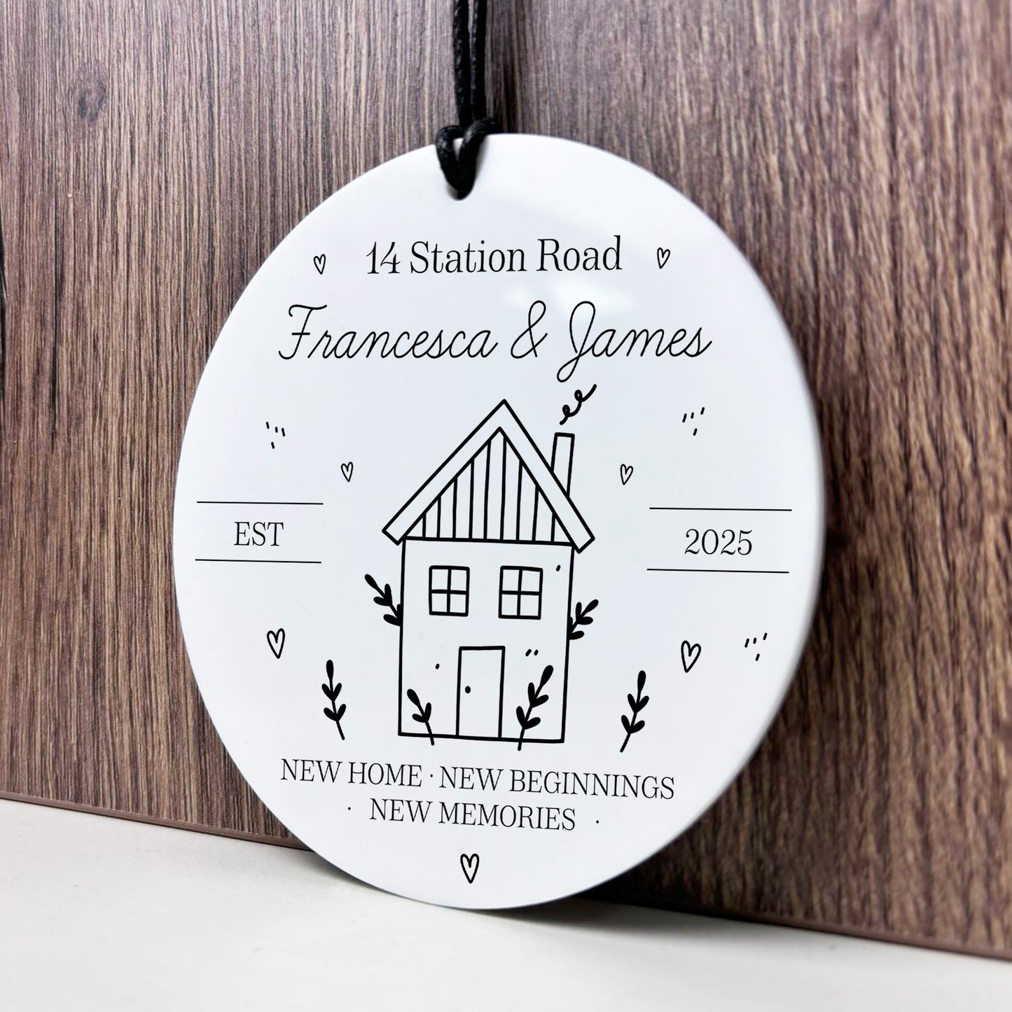 Congratulations New Home Gift For Couple Personalised Plaque