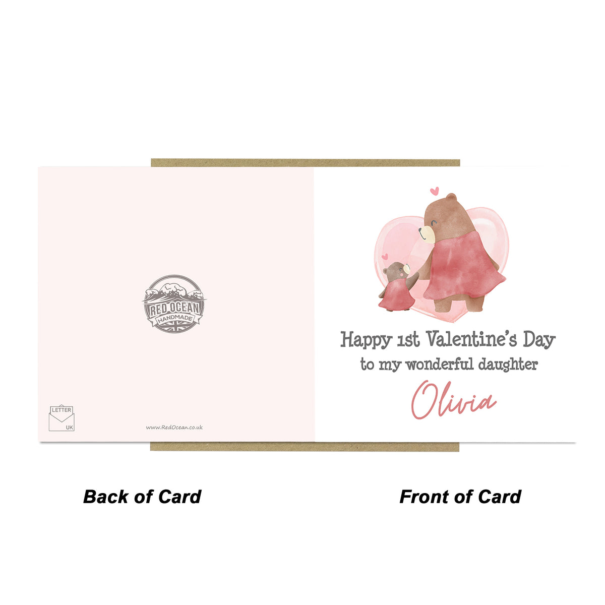 Personalised Valentines Card For Daughter, Card For Her