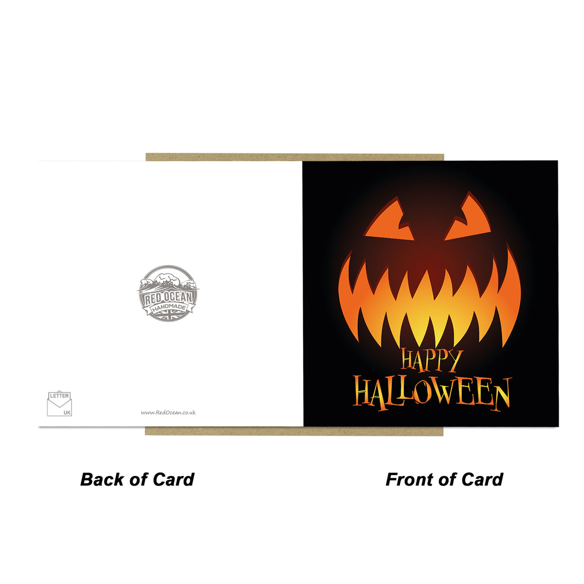 Happy Halloween Card With Pumpkin Halloween Card With Envelope