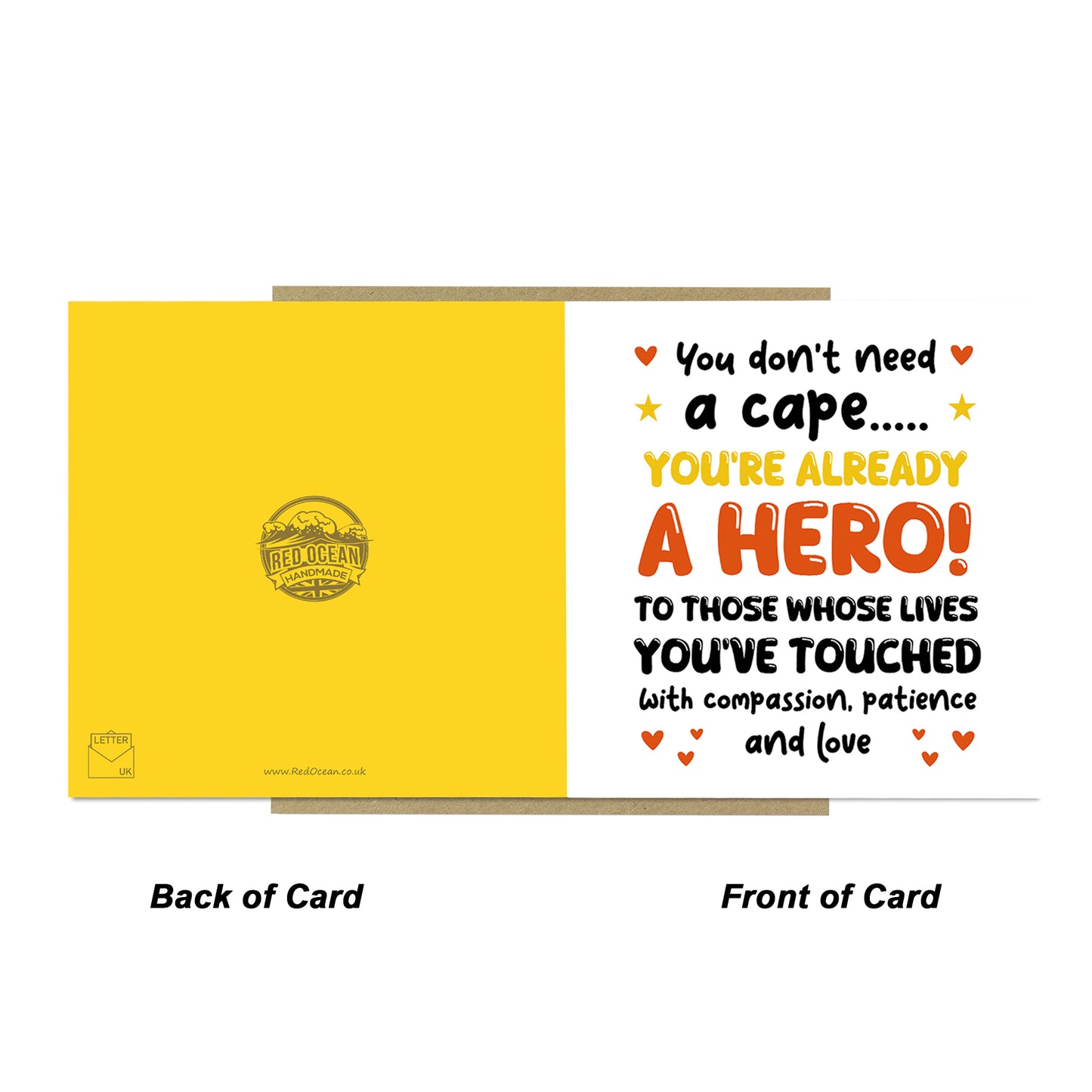 Thank You Card For HERO Thank You Card For Teacher Volunteer