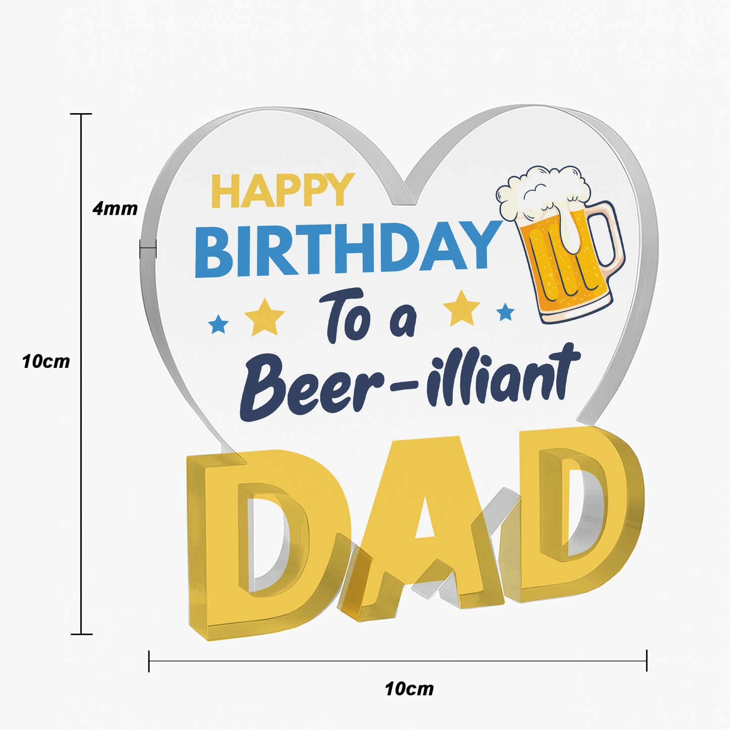 Birthday Gift For A Beer Illiant Dad Acrylic Plaque Dad Birthday