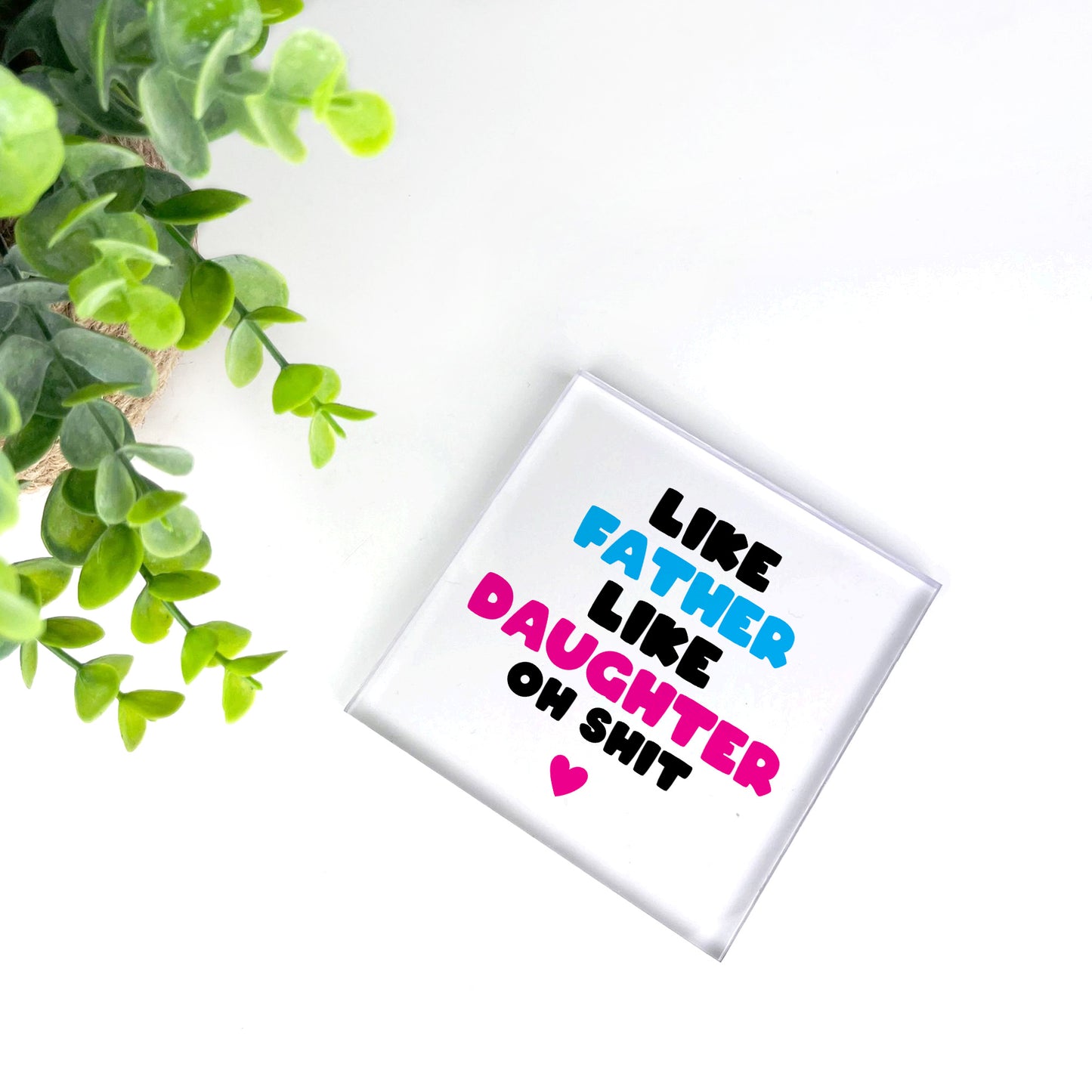 FUNNY Gift For Daughter Dad Like Father Like Daughter Plaque