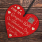 Valentines Day Gifts For Wife Wooden Heart Keepsake Gift
