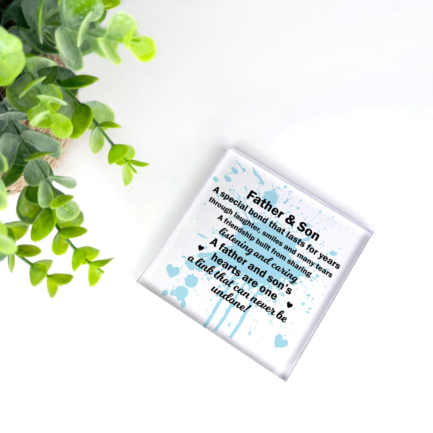 Father and Son Plaque Dad and Son Gifts Fathers Day Gift for Dad