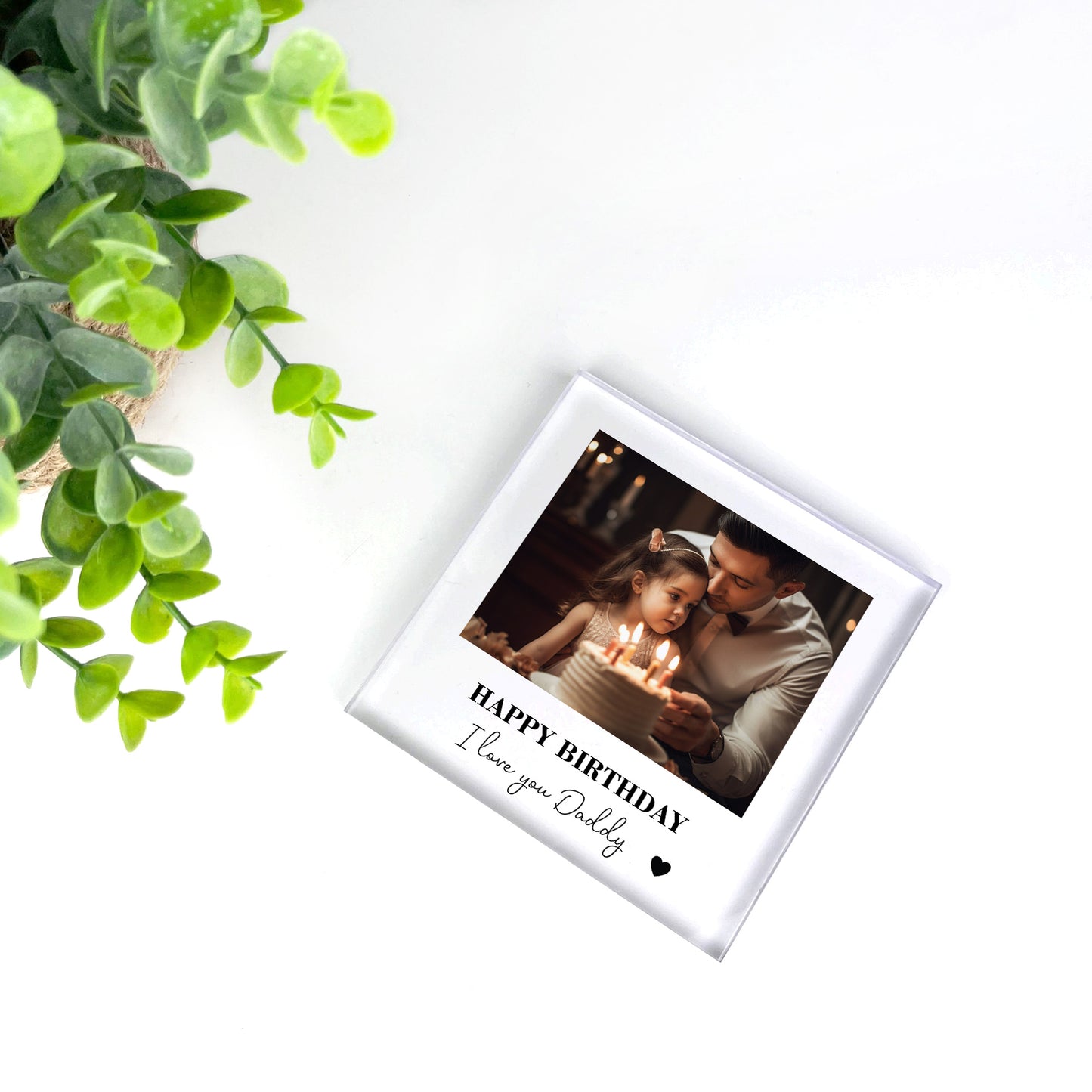 Birthday Gift For Daddy Personalised Photo Block Gift For Daddy