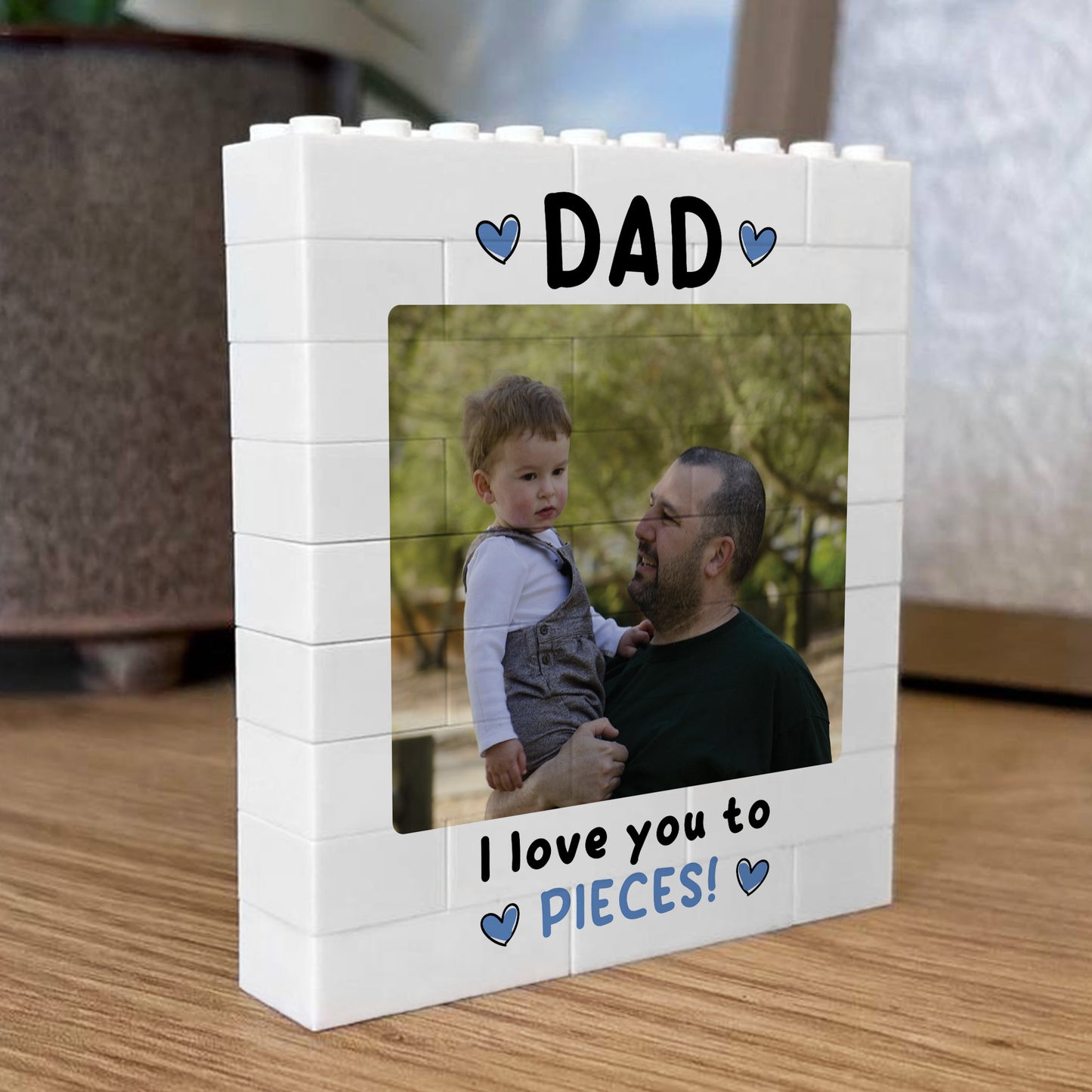 Brick Photo Block Gift for Dad For Fathers Day Building Blocks