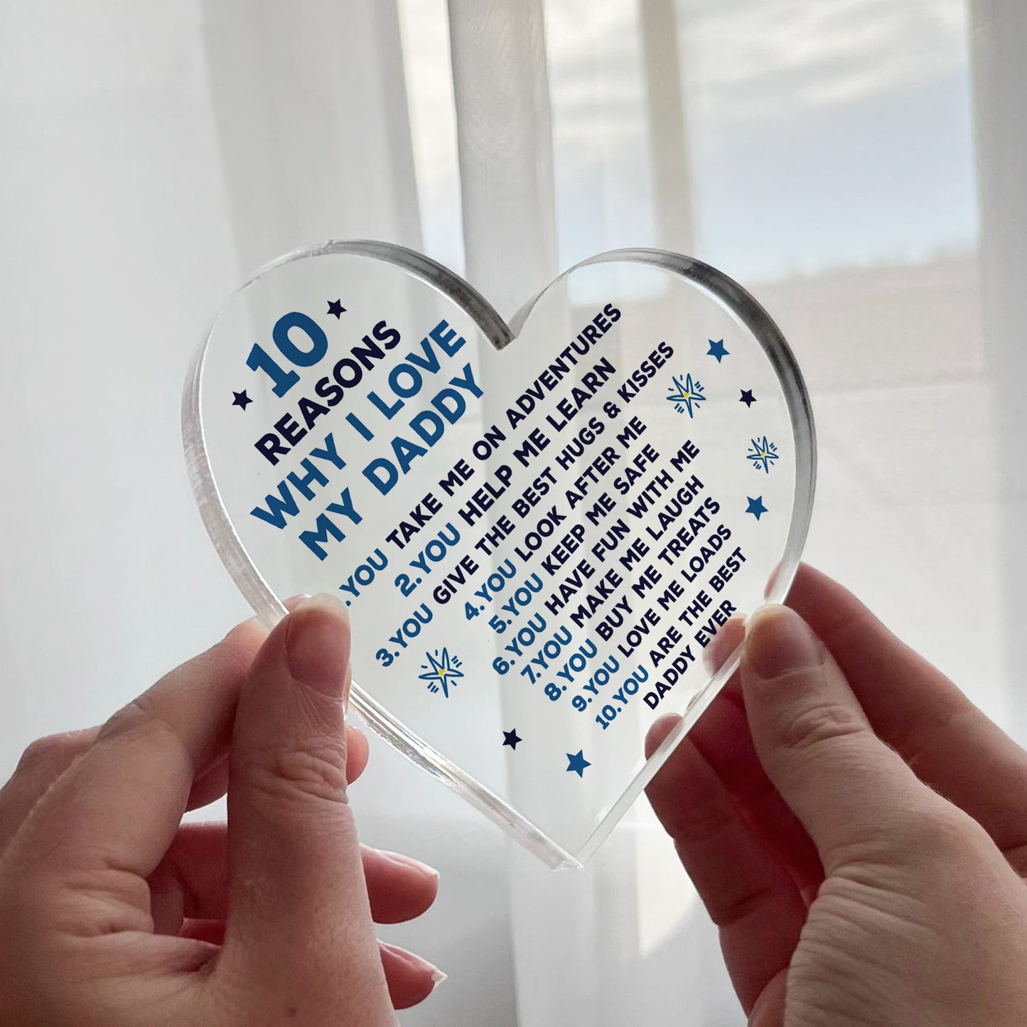 Daddy Gifts From Son Father And Daughter Gifts Acrylic Heart
