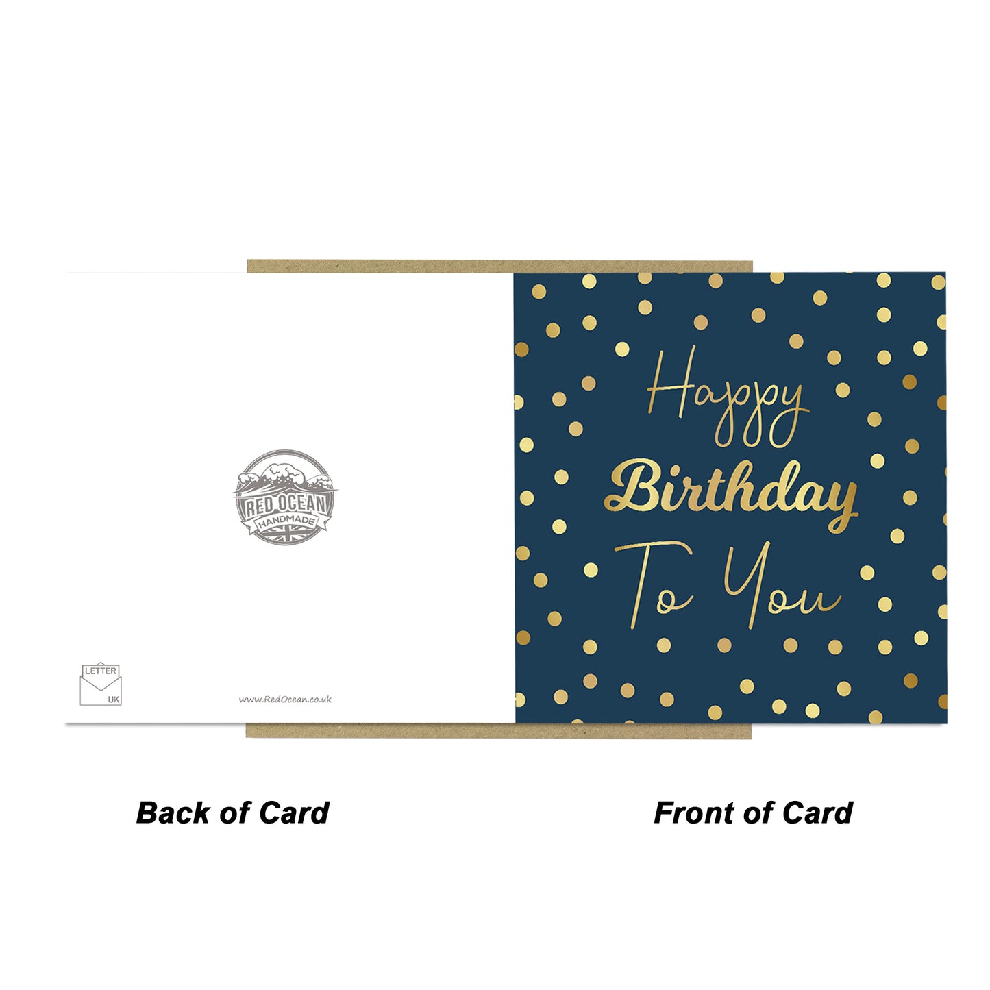 Square Birthday Card With Envelope Happy Birthday To You