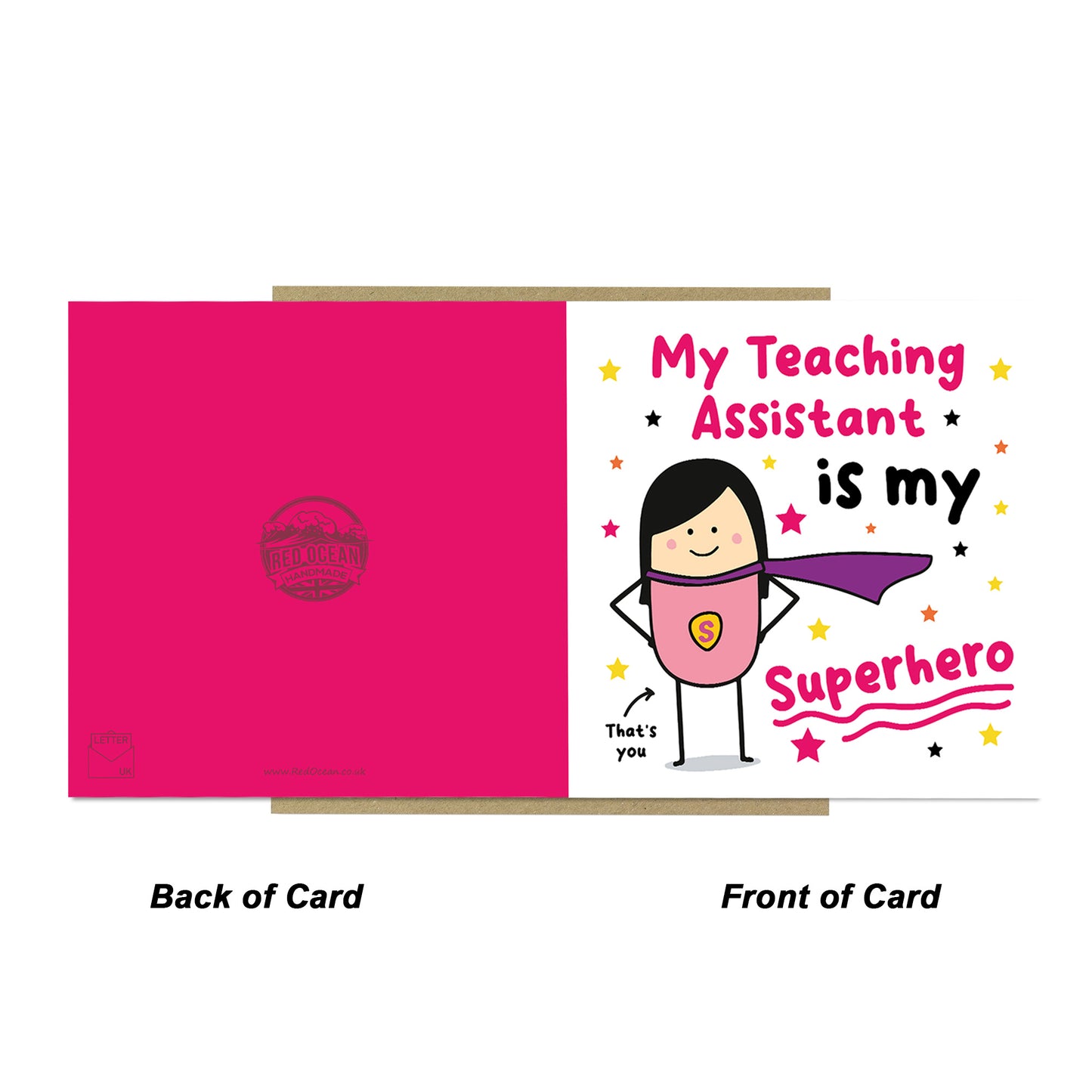 Card For Teaching Assistant Thank You Card My Superhero Card