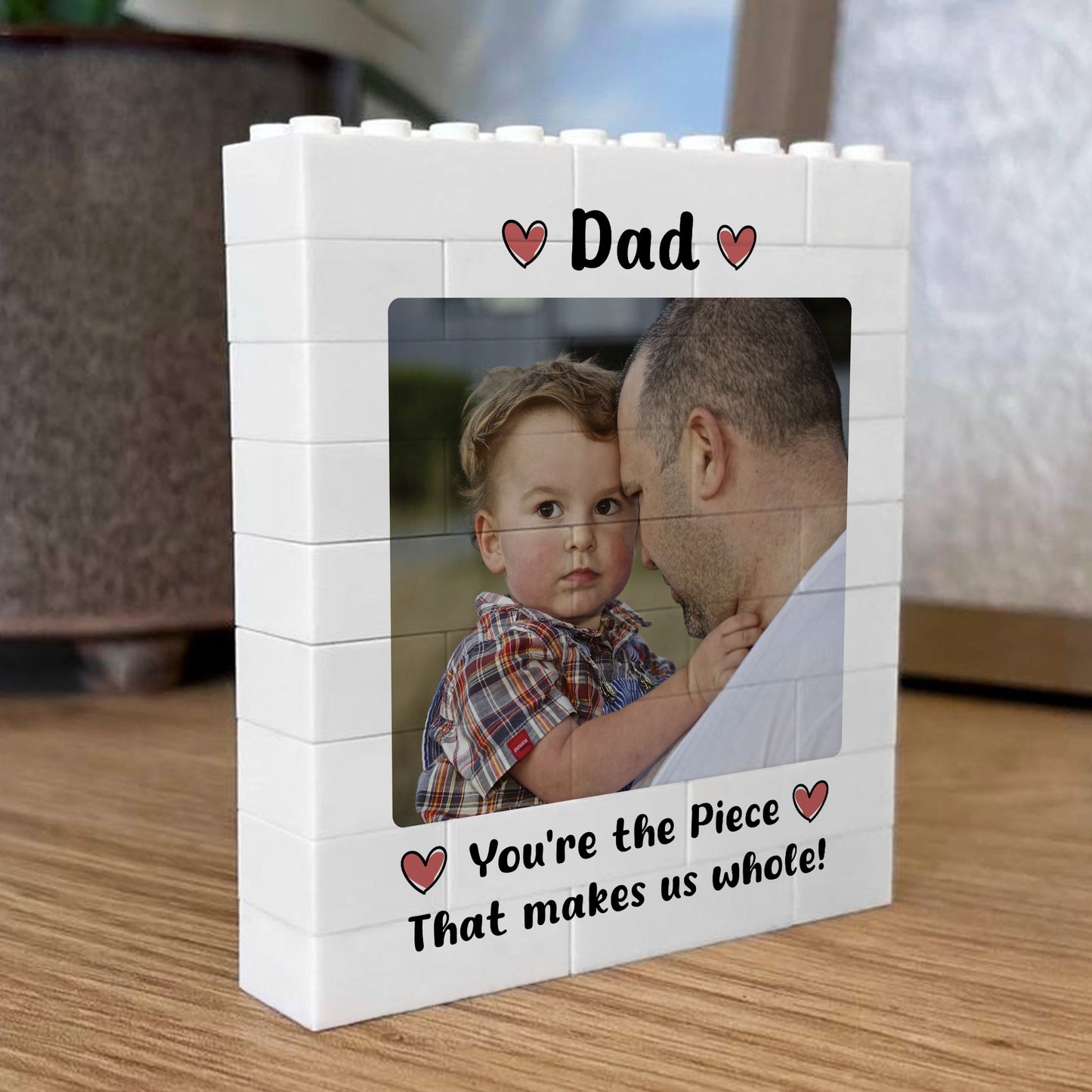 Personalised Brick Photo Block Gift for Dad For Fathers Day