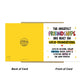 Card For Best Friend FRIENDSHIP Card With Kraft Envelope
