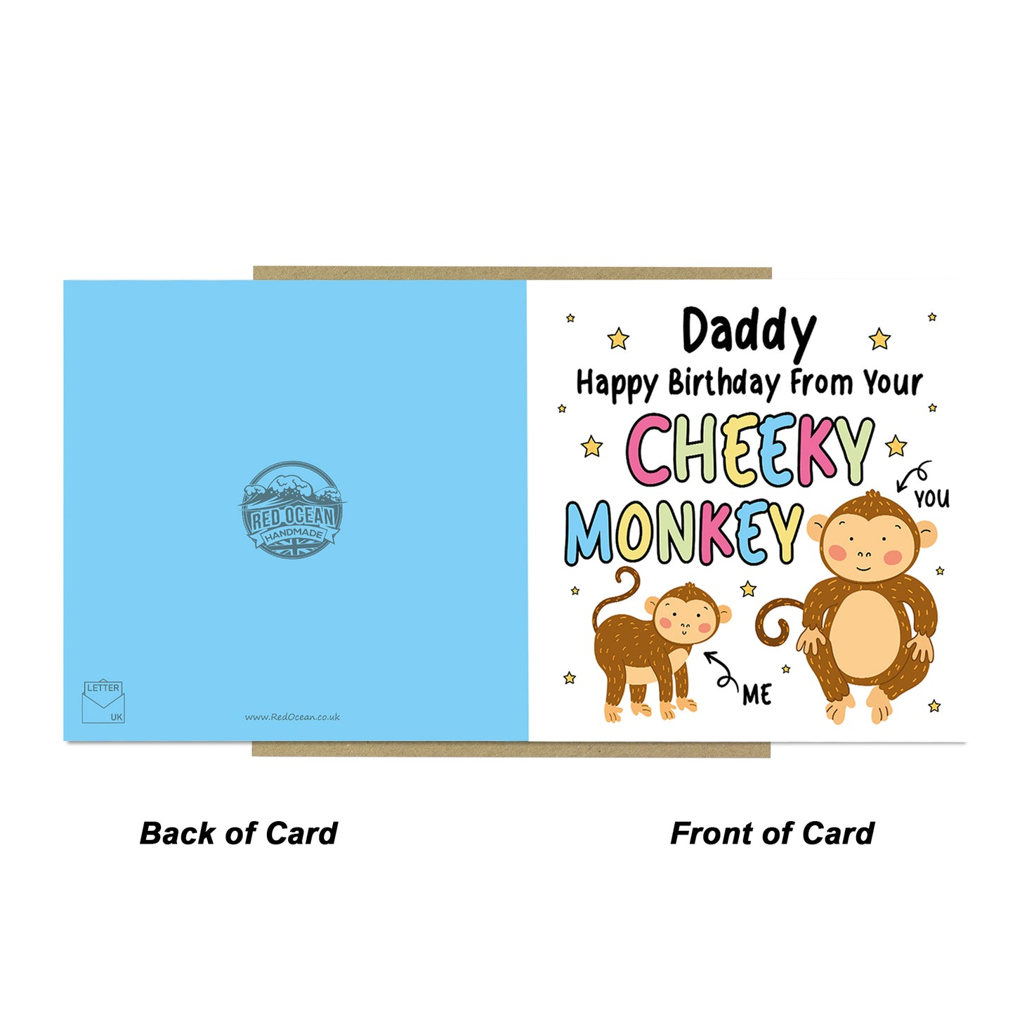Birthday Card for Daddy From Your Cheeky Monkey Funny Birthday C