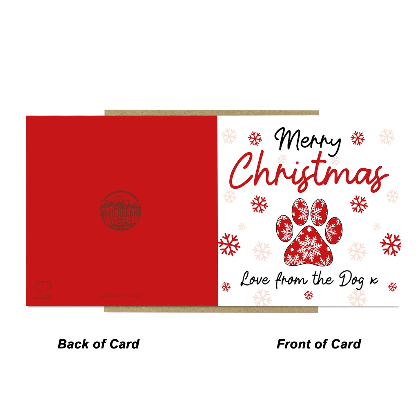 Happy Christmas From The Dog Card For Mum Dad Daughter Son Funny